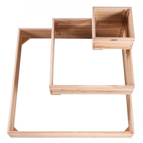 3.7 ft Raised Garden Bed Wooden Planter Box Outdoor Flower, Vegetable, Herbs
