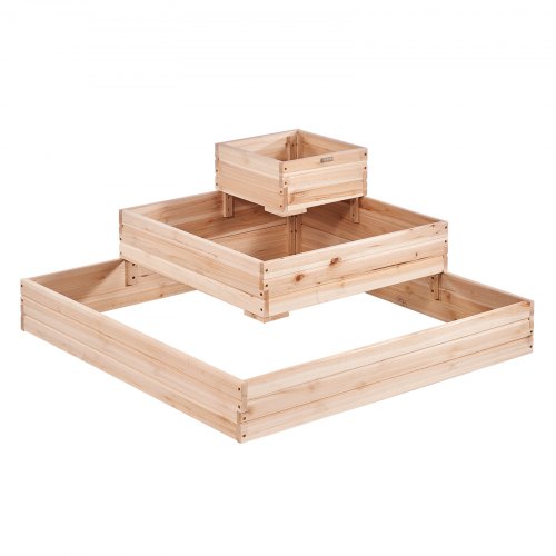 3.7 ft Raised Garden Bed Wooden Planter Box Outdoor Flower, Vegetable, Herbs