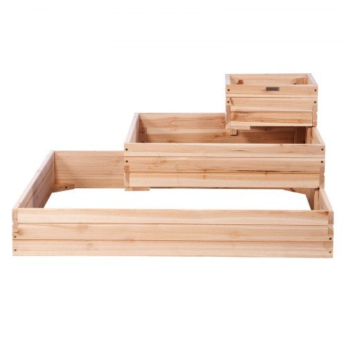 3.7 ft Raised Garden Bed Wooden Planter Box Outdoor Flower, Vegetable, Herbs