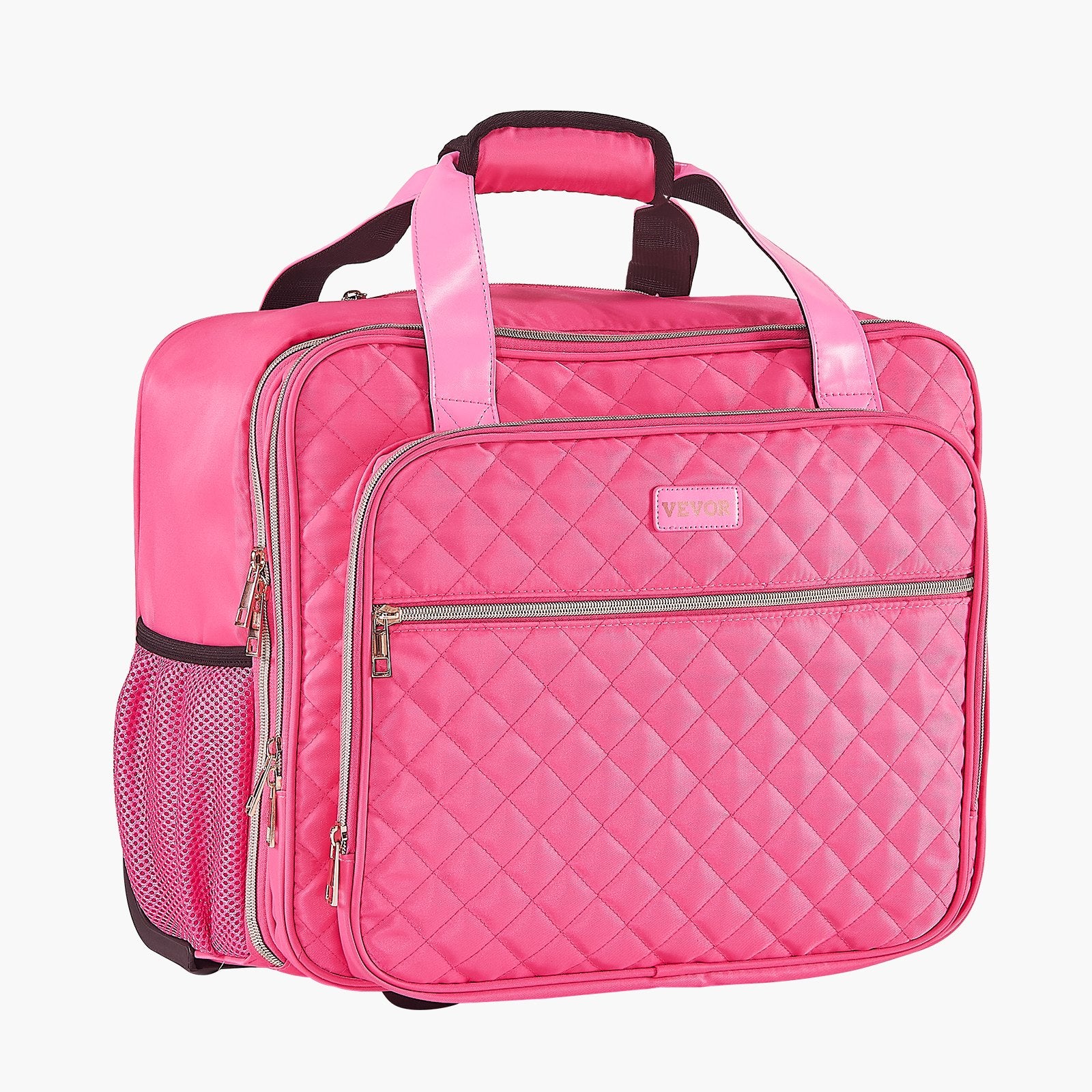 Rolling Laptop Bag Fits Up to 17.3" Wheeled Briefcase with Telescoping H&le Red