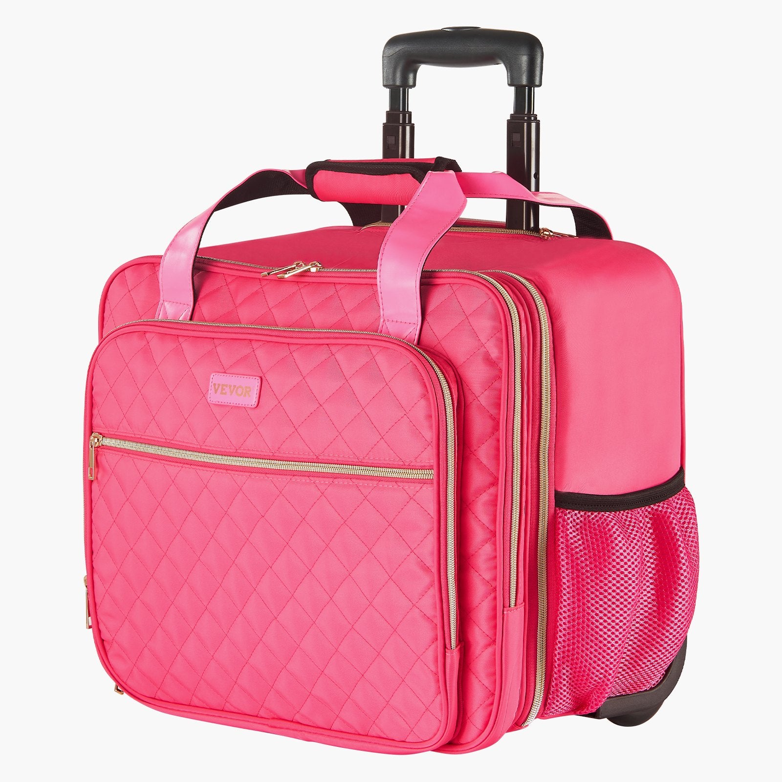 Rolling Laptop Bag Fits Up to 17.3" Wheeled Briefcase with Telescoping H&le Red