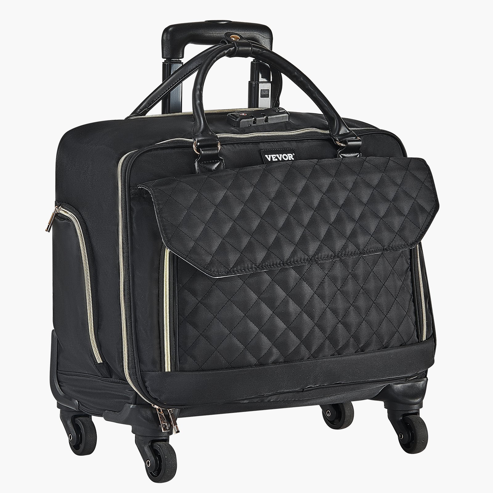 Laptop Bag Rolling Fits 17.3 Inch Wheeled Briefcase 4 Spinner Wheels TSA Lock