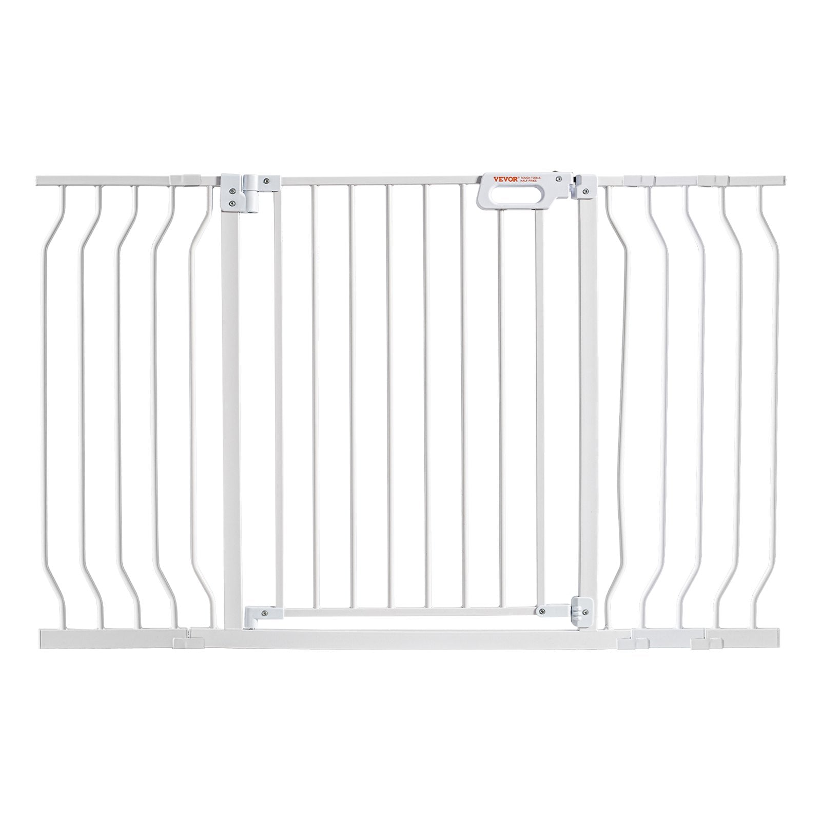 Baby Gate 749-1346mm Extra Wide 762mm High Step-Through Auto Close Wall Pressure