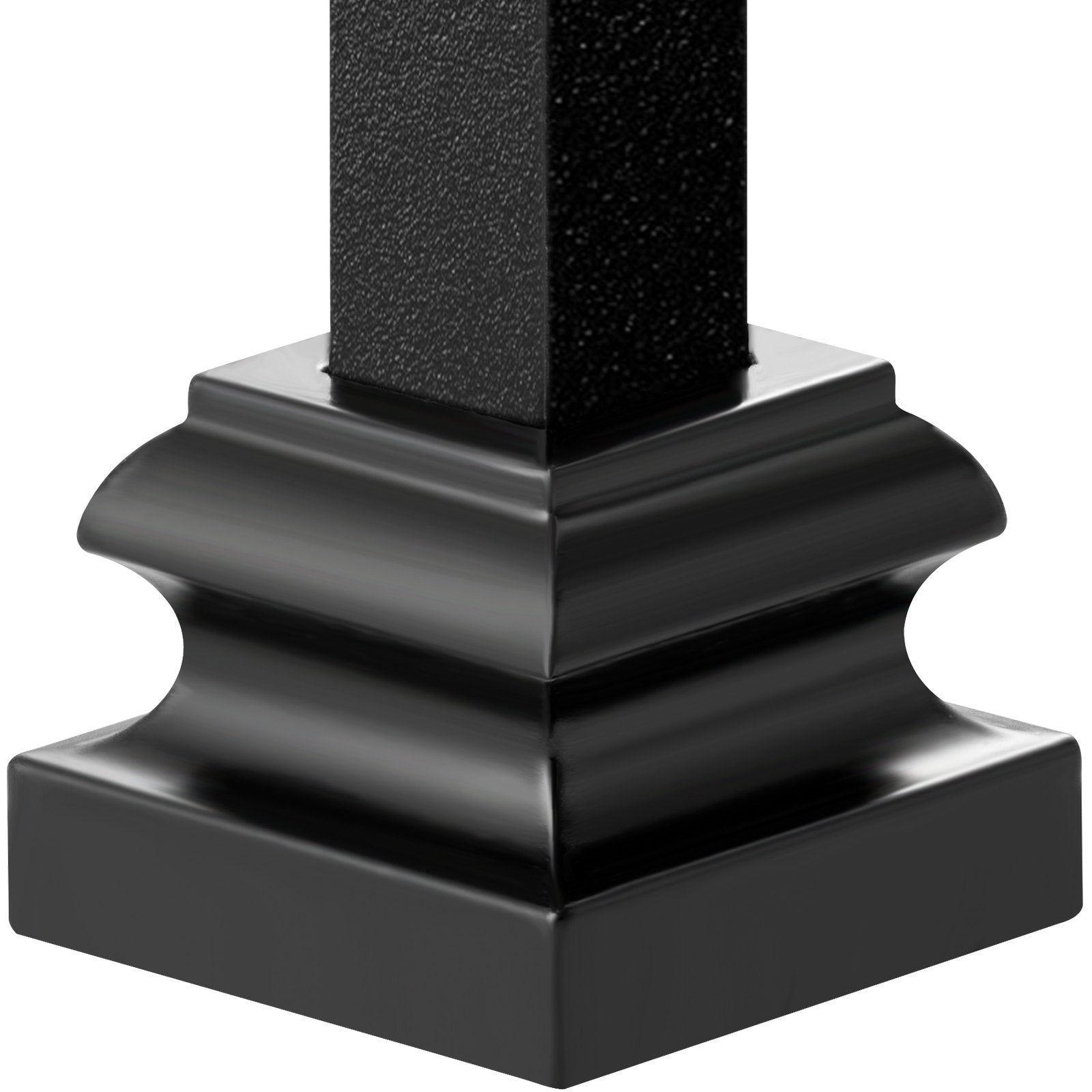 Aluminum Alloy Baluster Shoes Stair Flat Shoe with Screw Holes for 1/2" Square