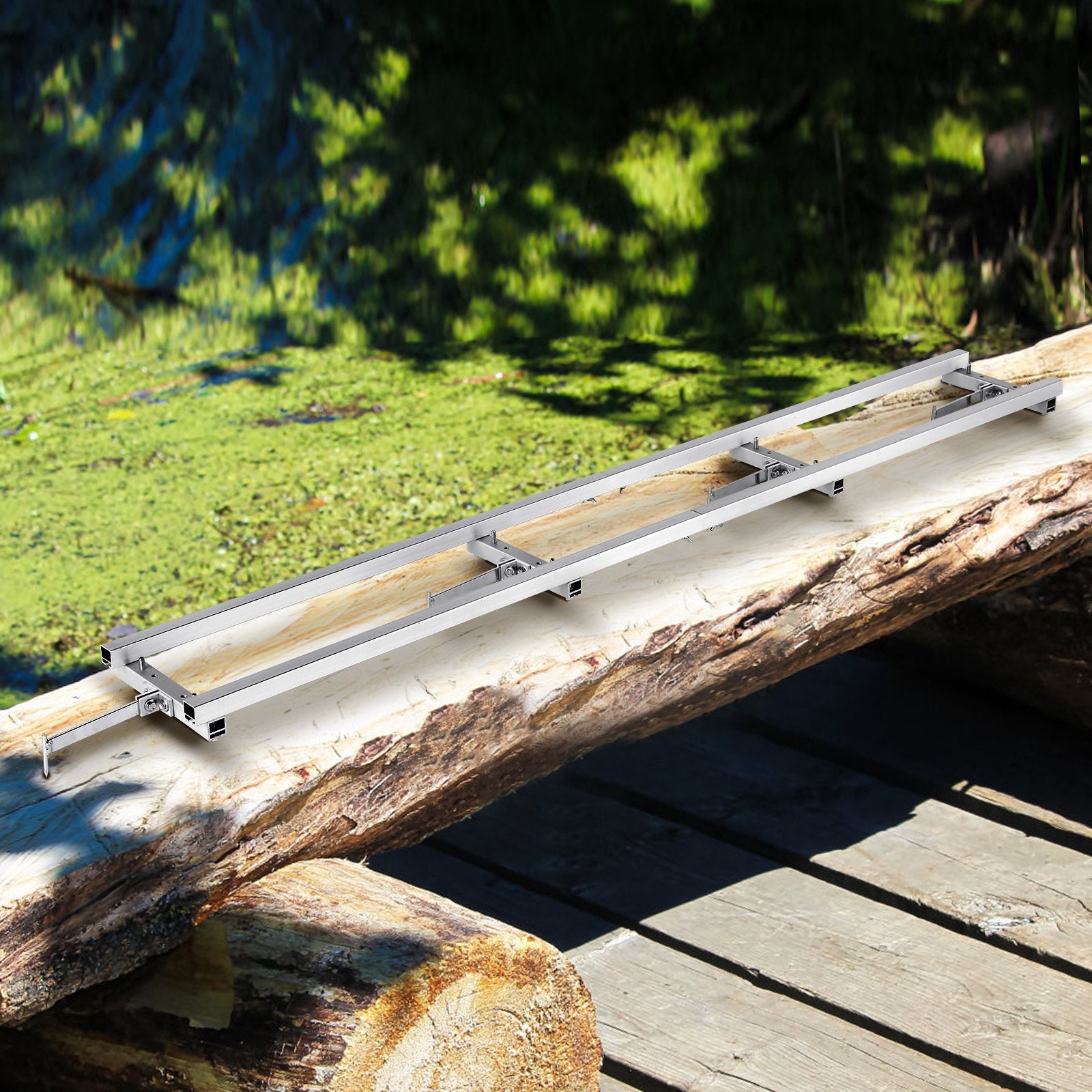 9 ft Chainsaw Mill Rail Guide System Aluminum Adjustable Milling Guide Kit