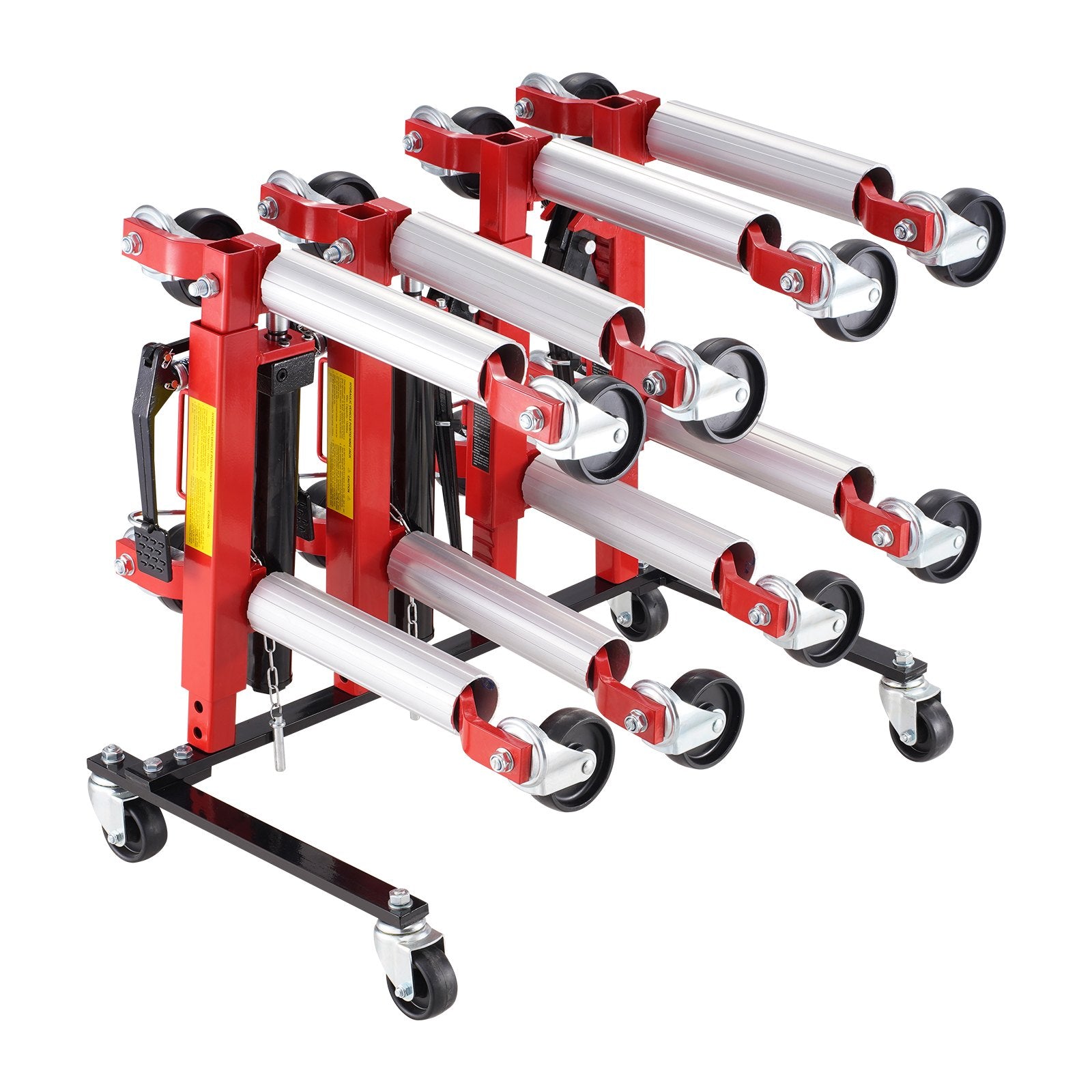 Car Dolly Rack Storage 360 Wheels Hydraulic Ratchet Jack Stand 4-Dolly Holder