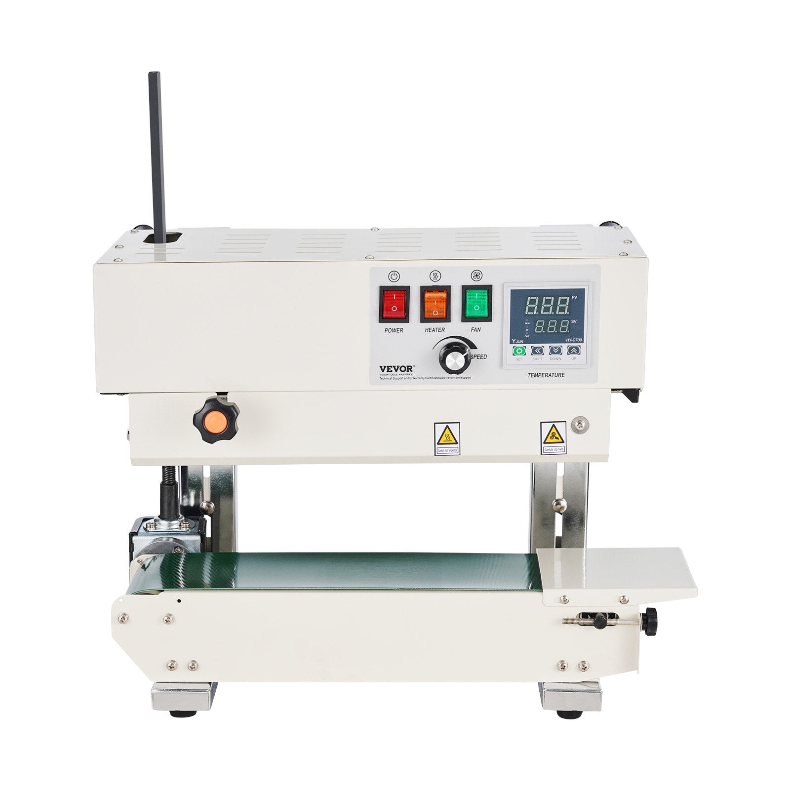 Continuous Bag Band Sealing Machine 6-12mm Digital Temp Control Carbon Steel