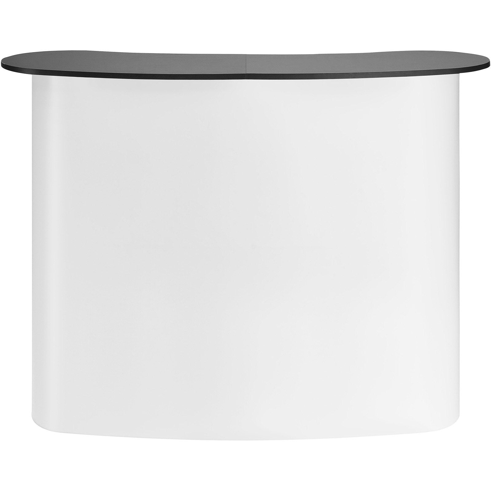 Portable Tradeshow Podium Table Foldable Exhibition Counter with Storage Black