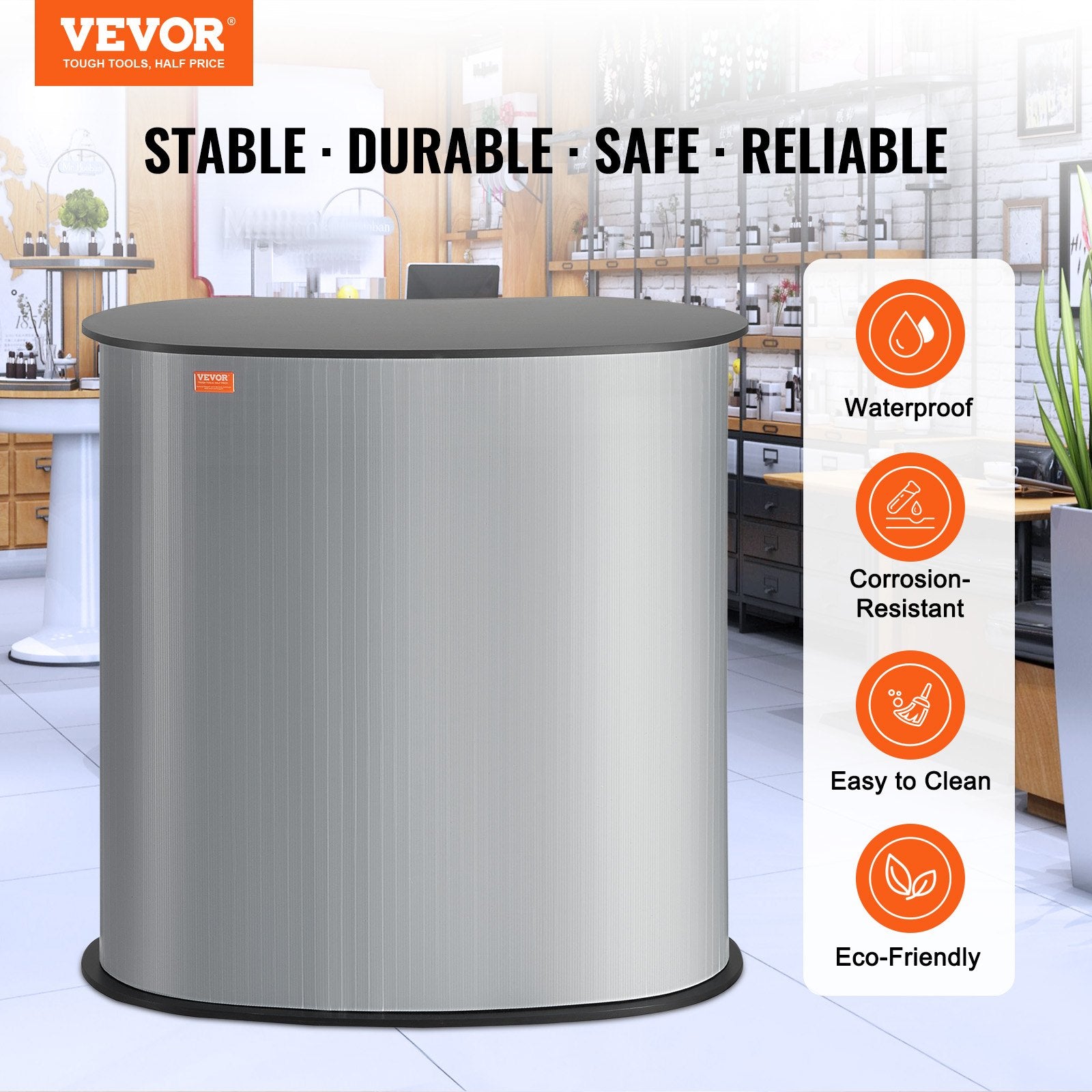 Portable Tradeshow Podium Table Foldable Exhibition Counter with Storage