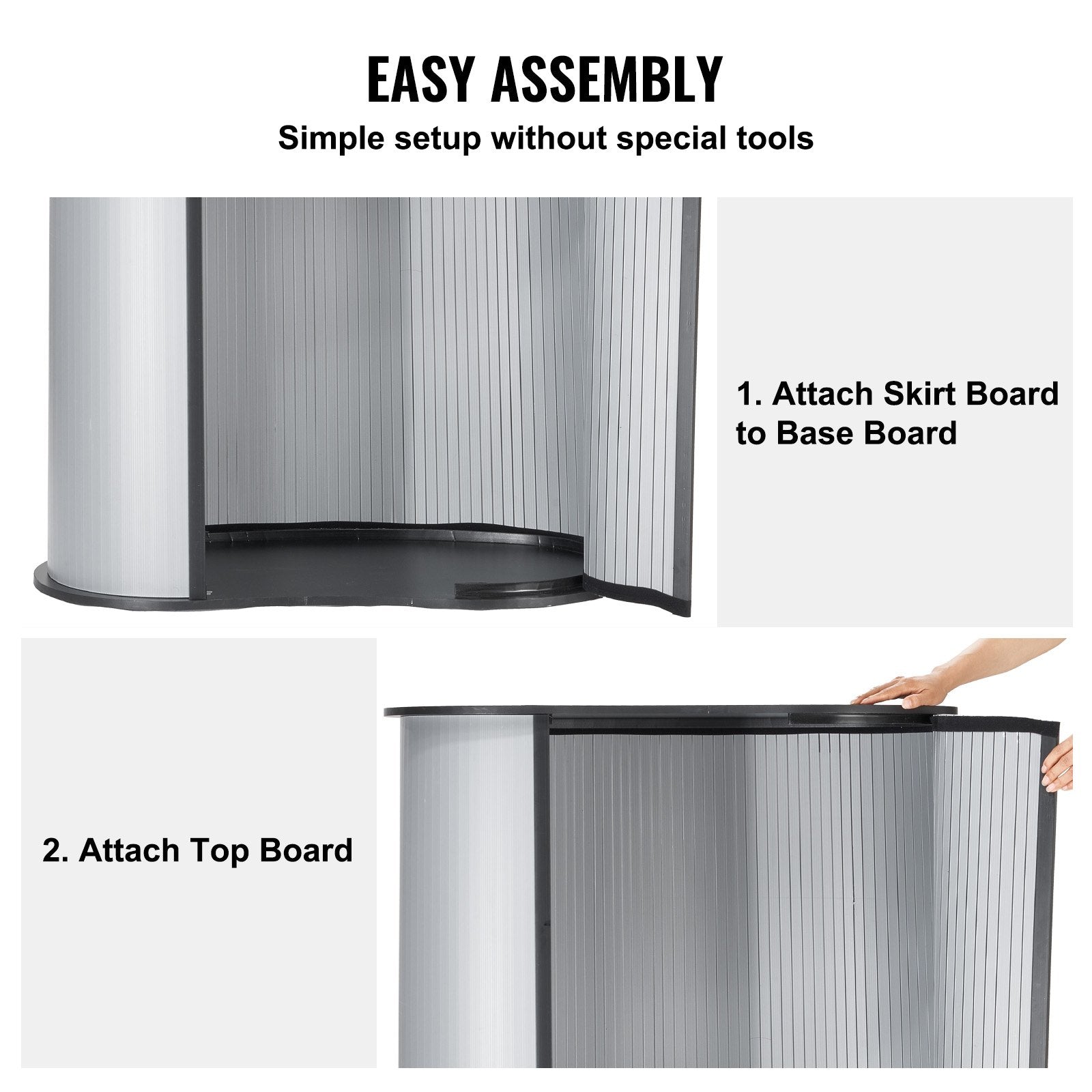 Portable Tradeshow Podium Table Foldable Exhibition Counter with Storage