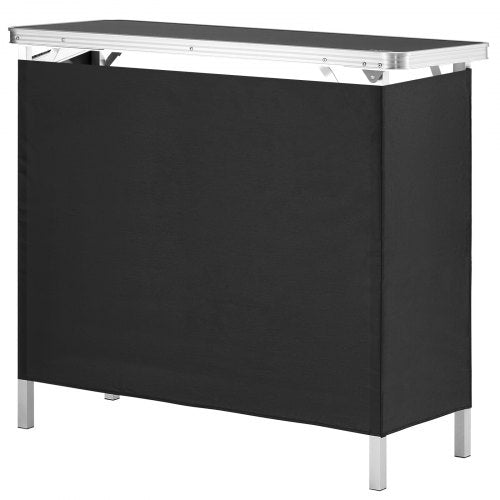 VEVOR Folding Portable Bar Table 38.39x15.16x34.25 in with Carrying Case Skirt