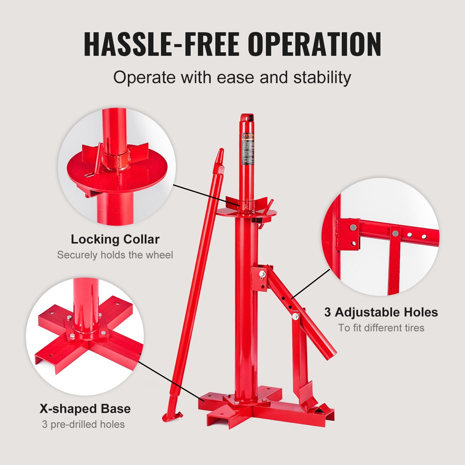 Manual Tire Changer Portable Hand Bead Breaker for 203-406mm Tires Truck