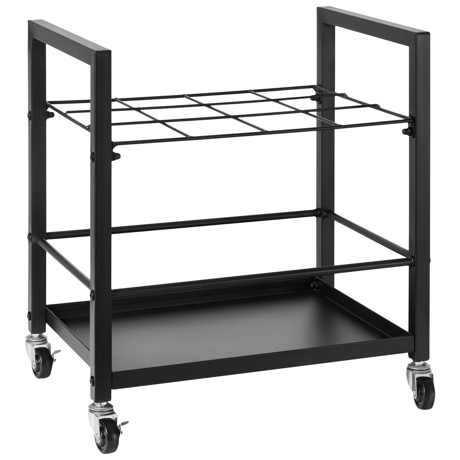 Blueprint Storage Rack 12-Slot Mobile Metal Holder with Wheels for Maps Posters