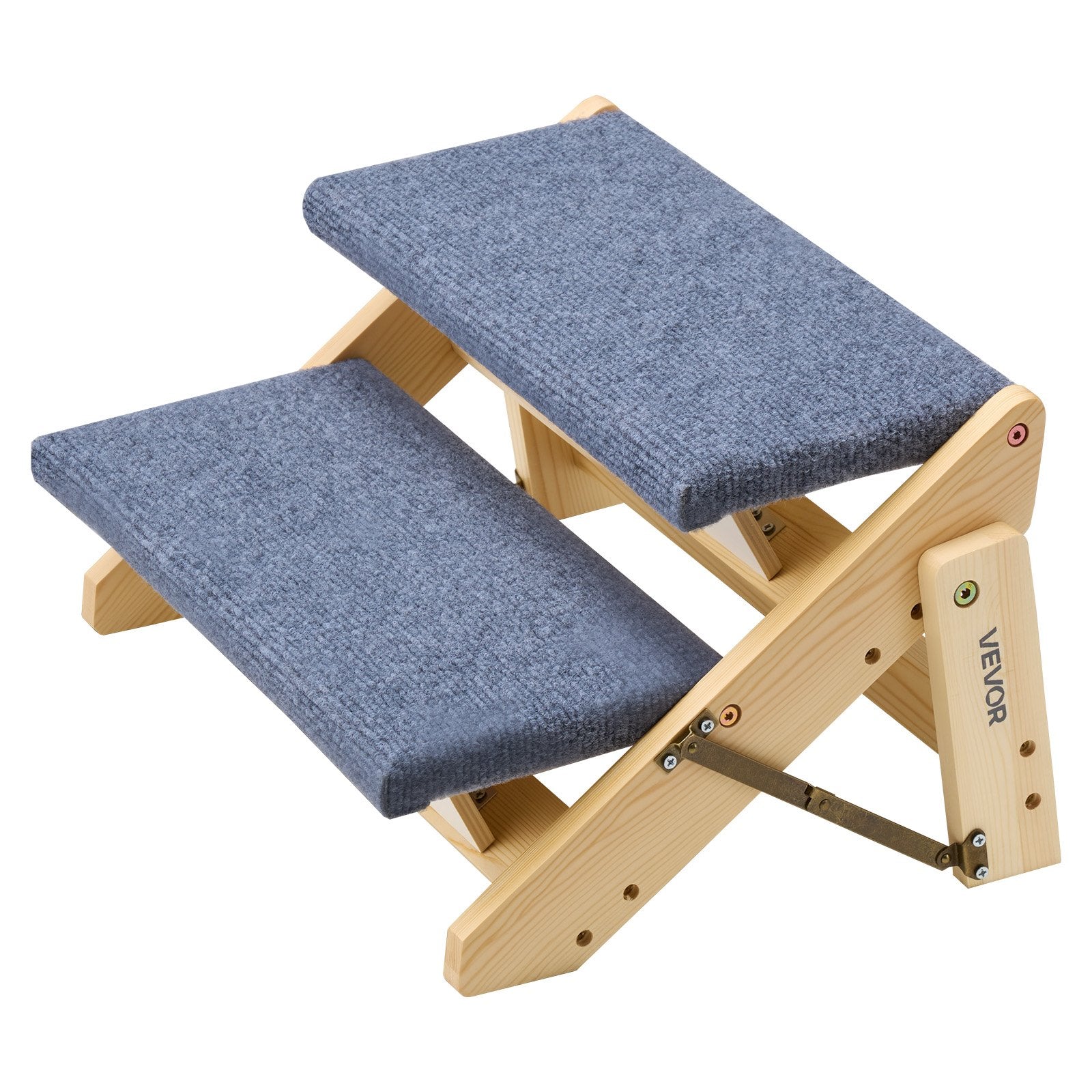 Wood Pet Stairs 2-Step for Beds Sofa Cars 50kg Load Stable Sturdy for Dogs Cats
