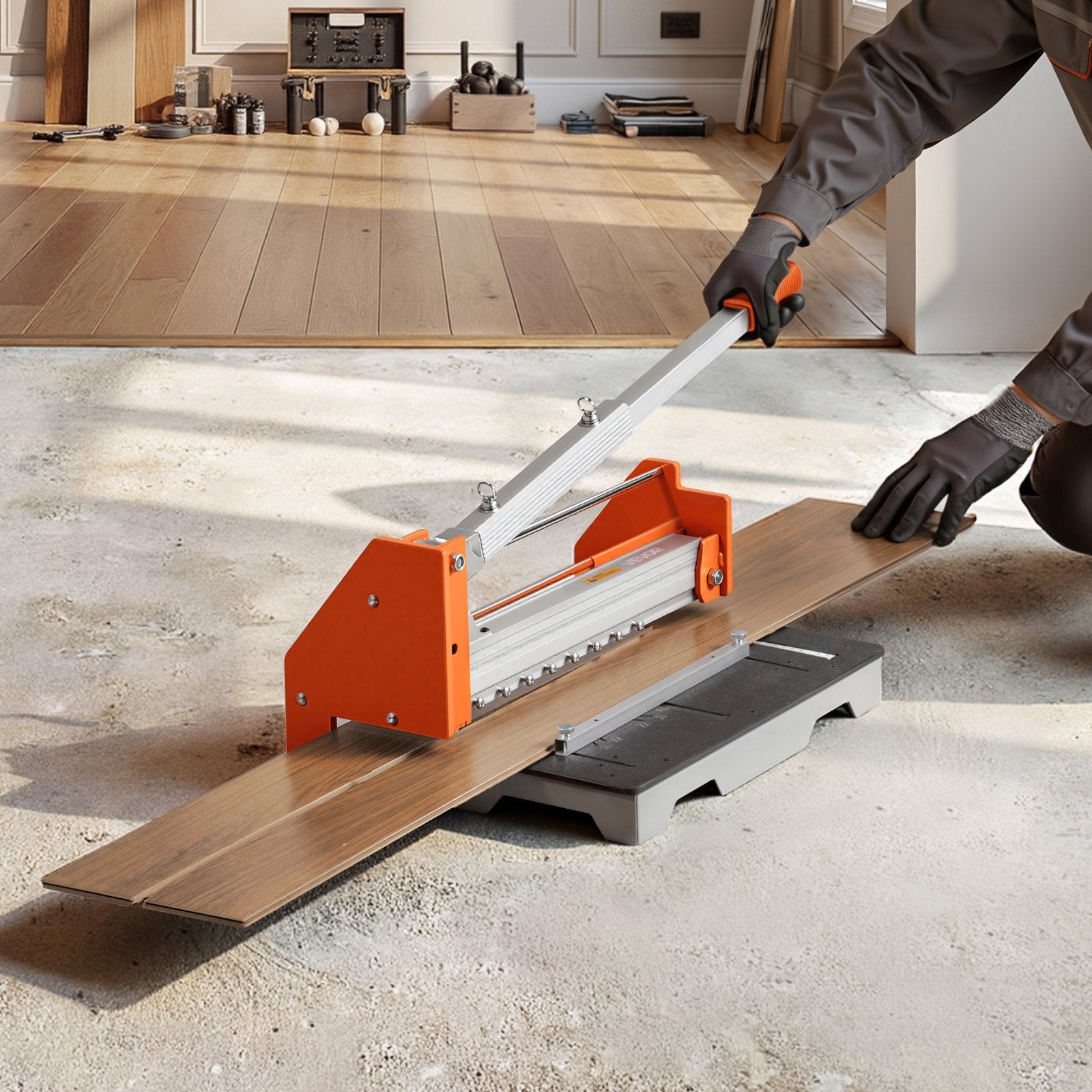 304.8mm Vinyl Floor Cutter 16mm Laminate with Aluminum Lever Telescoping Support