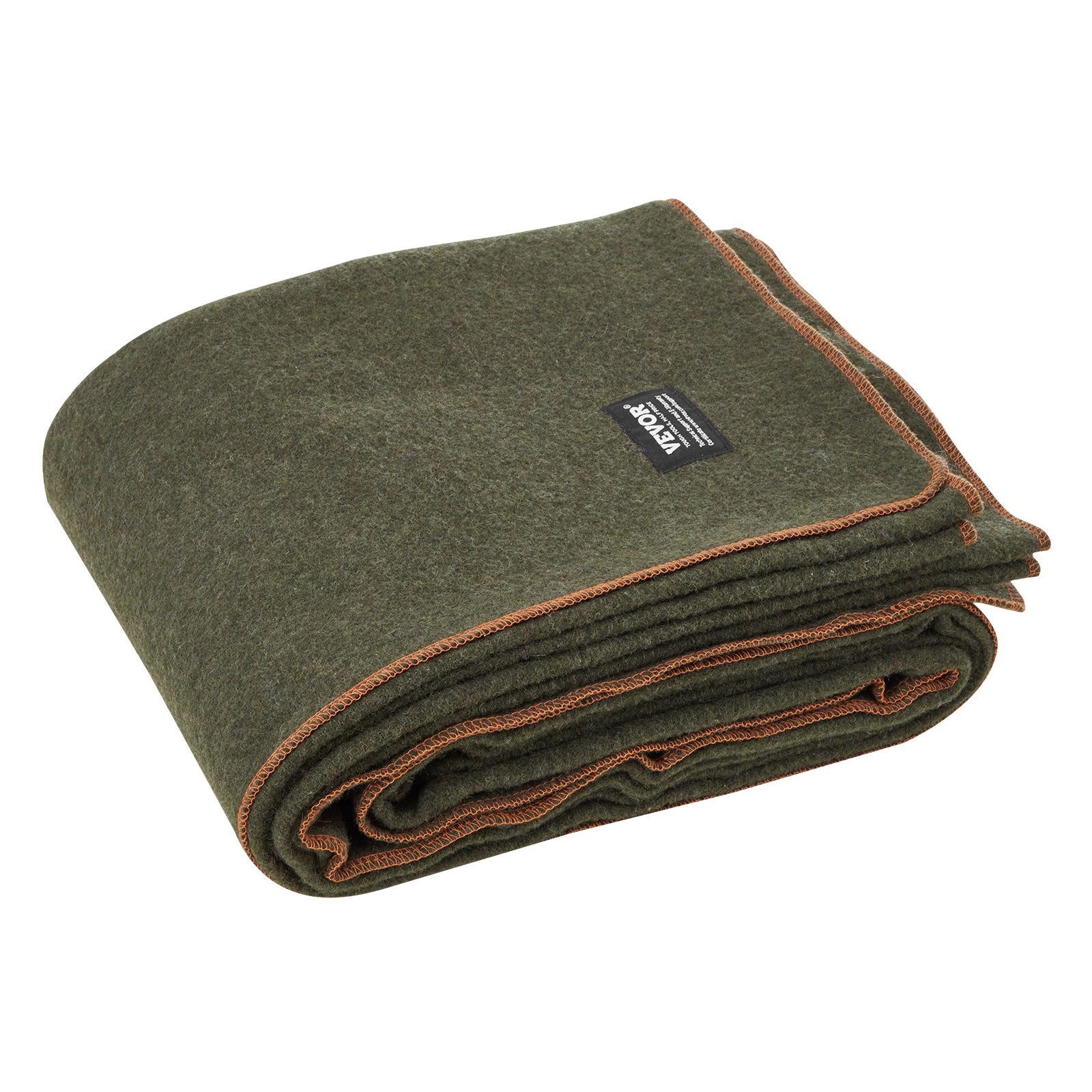 Wool Camping Blanket 1.62x2.23m, Large Warm Waterproof Windproof Flame Retardant