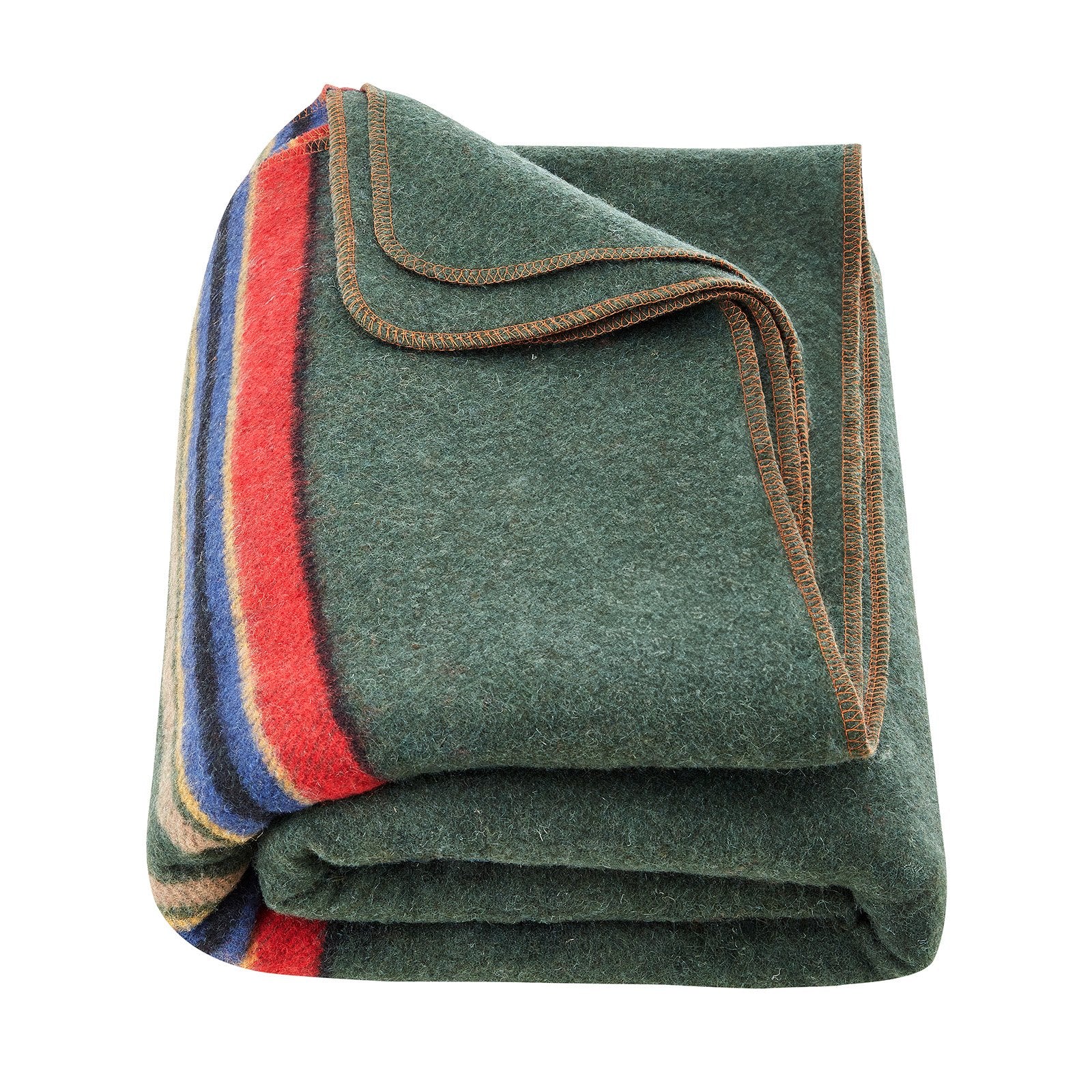 Wool Camping Blanket 1.62m x 2.23m Warm and Waterproof, Texture Multicolour