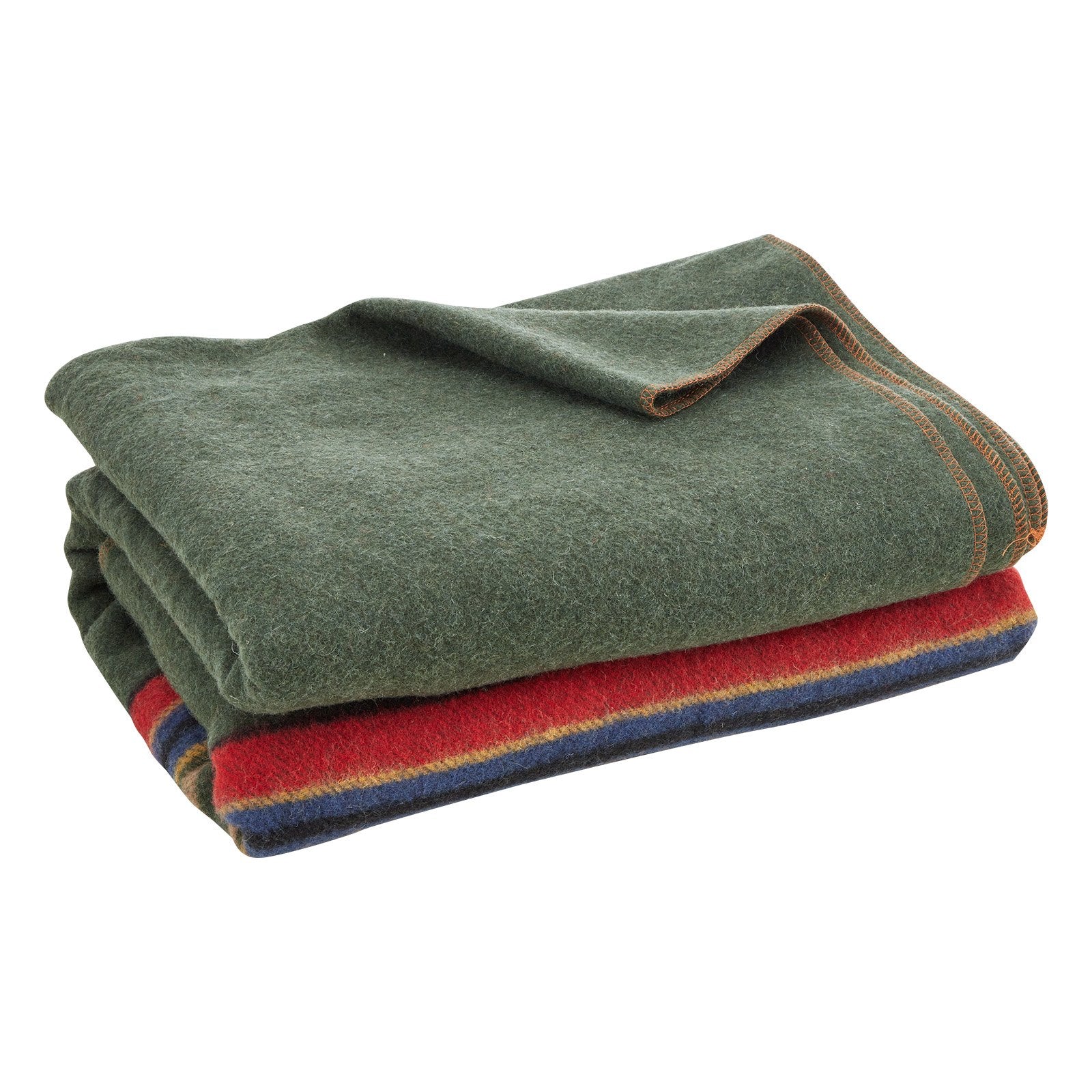 Wool Camping Blanket 1.62m x 2.23m Warm and Waterproof, Texture Multicolour