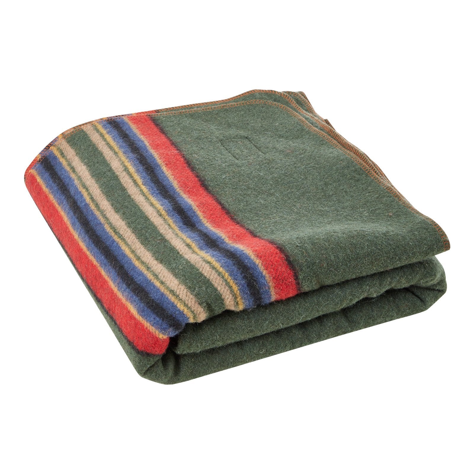 Wool Camping Blanket 1.62m x 2.23m Warm and Waterproof, Texture Multicolour