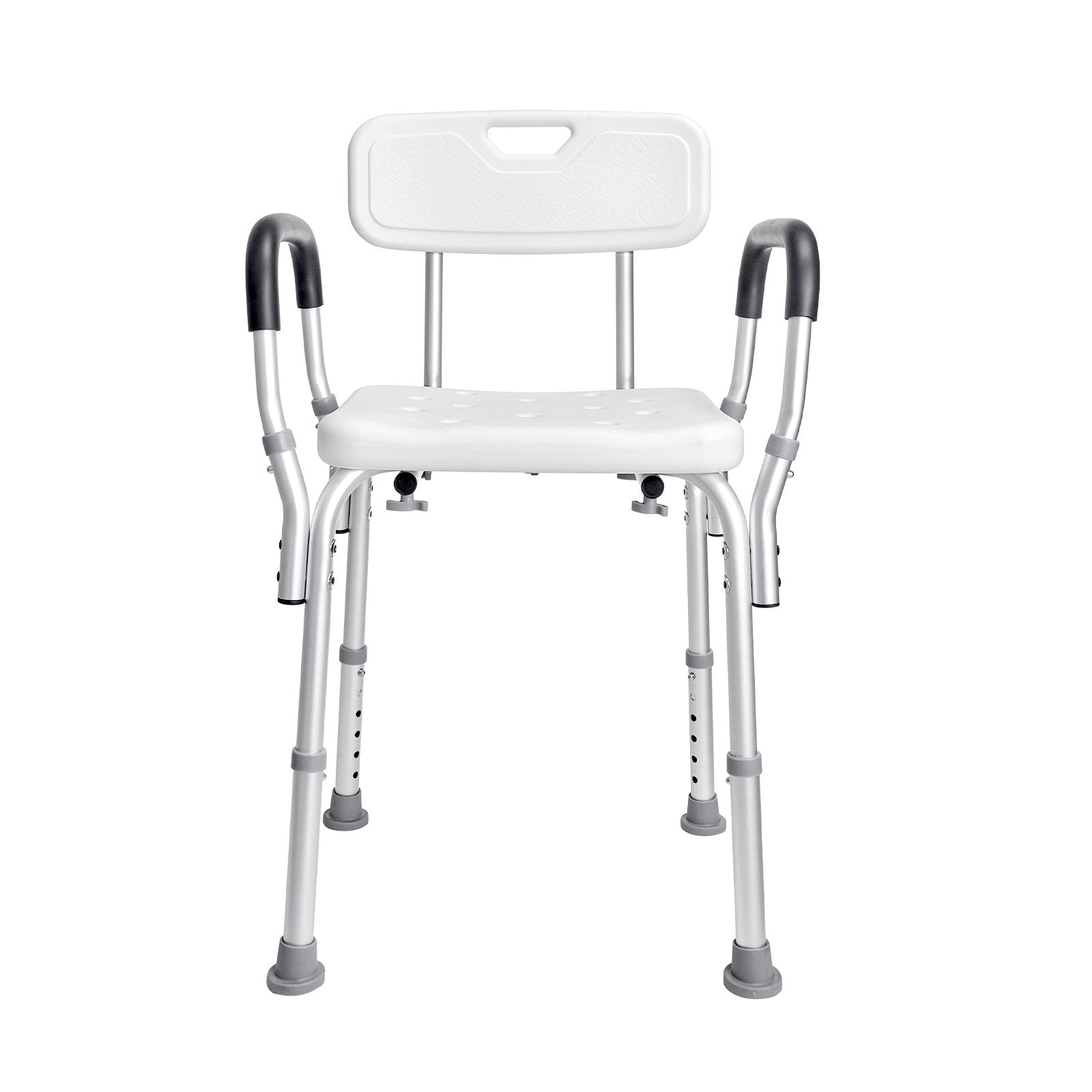 Shower Chair with Back Adjustable Height Non-Slip Bath Seat for Elderly 158.8kg