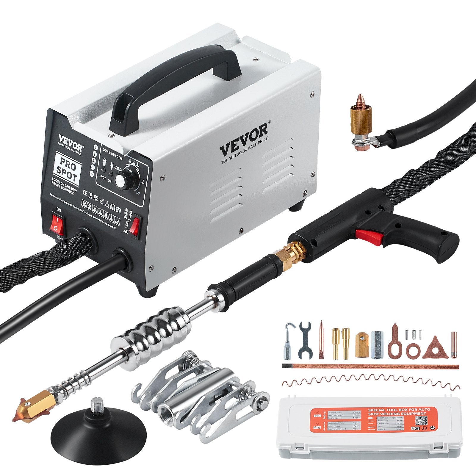 Stud Welder Dent Repair Kit, Spot Welding Dent Puller Machine with 7 Modes & 1.8KW