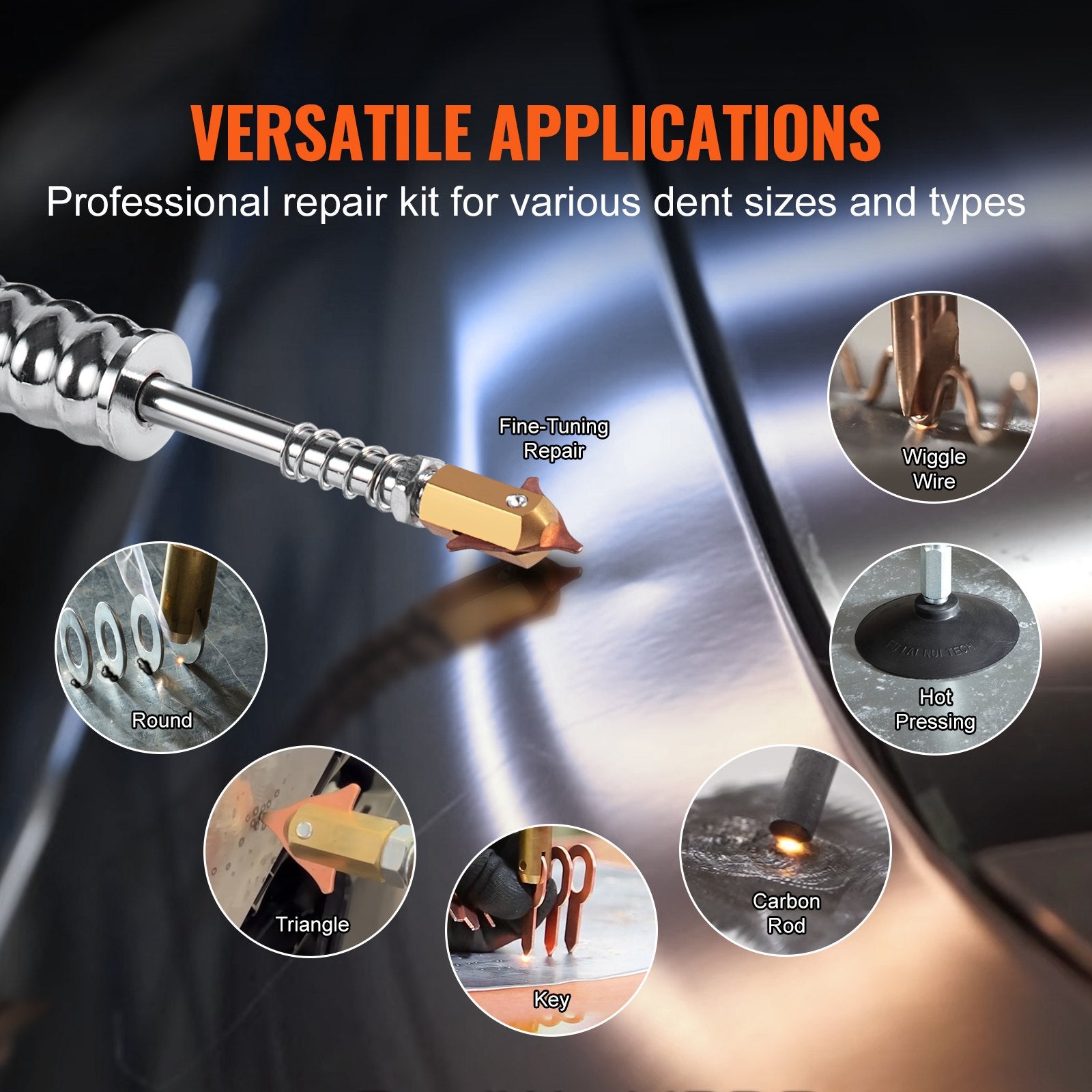 Stud Welder Dent Repair Kit, 3KW Spot Welder Dent Puller with Auto/Manual & 9 Modes