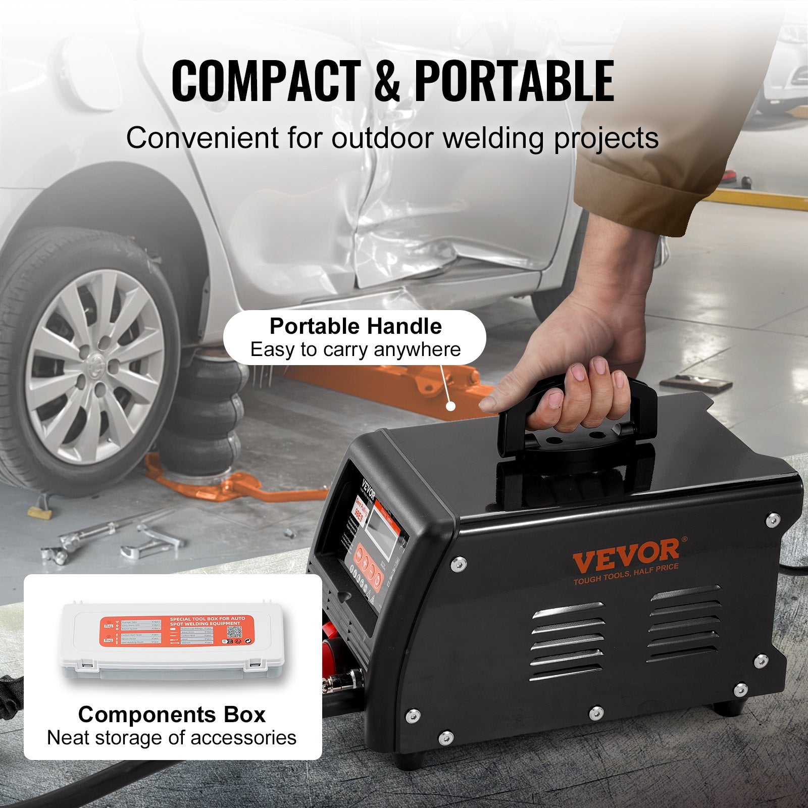 Stud Welder Dent Repair Kit, 3KW Spot Welder Dent Puller with Auto/Manual & 9 Modes