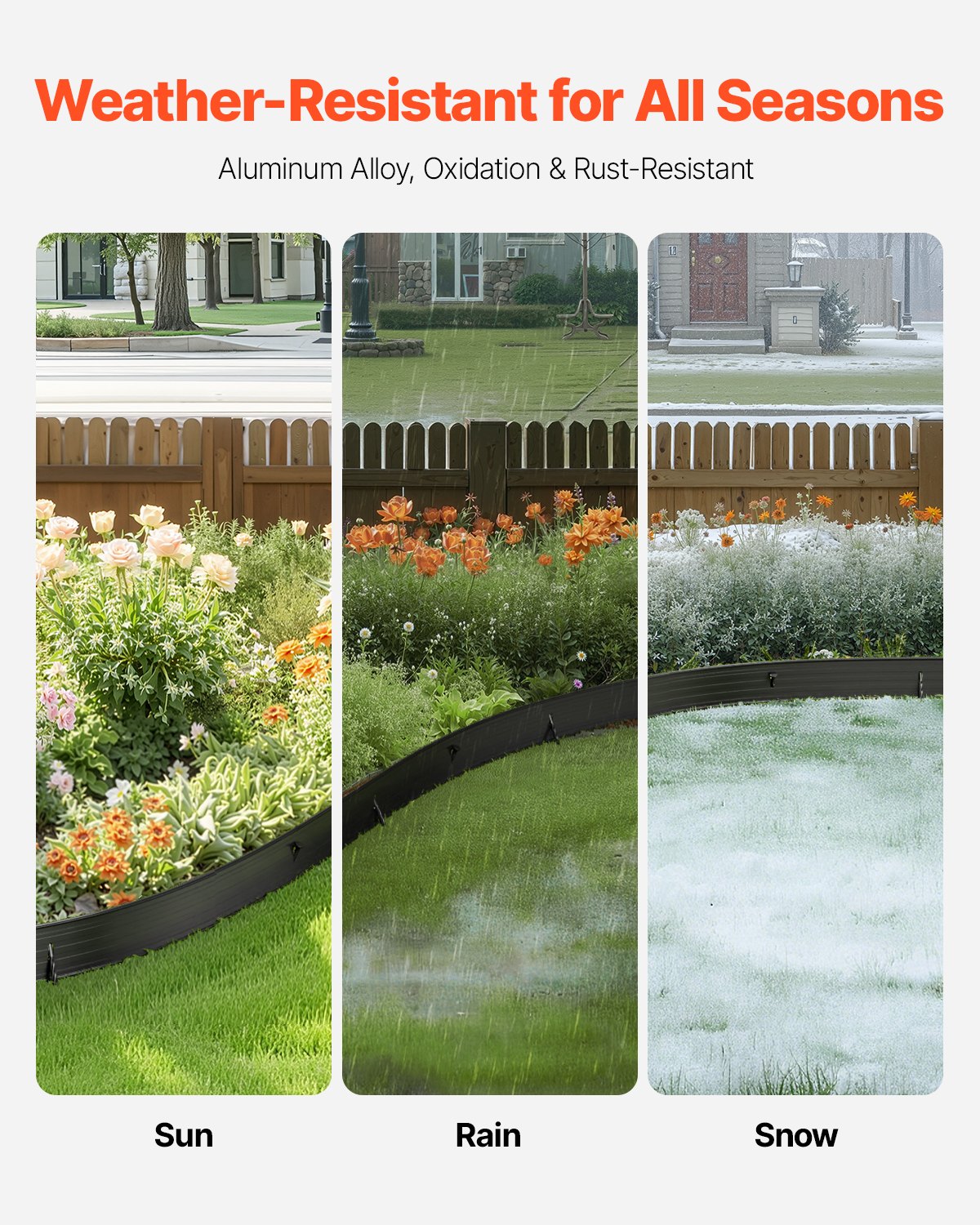 Metal Landscape Edging 8-Pack 72" Rust-Resistant Aluminum Bendable Garden Border