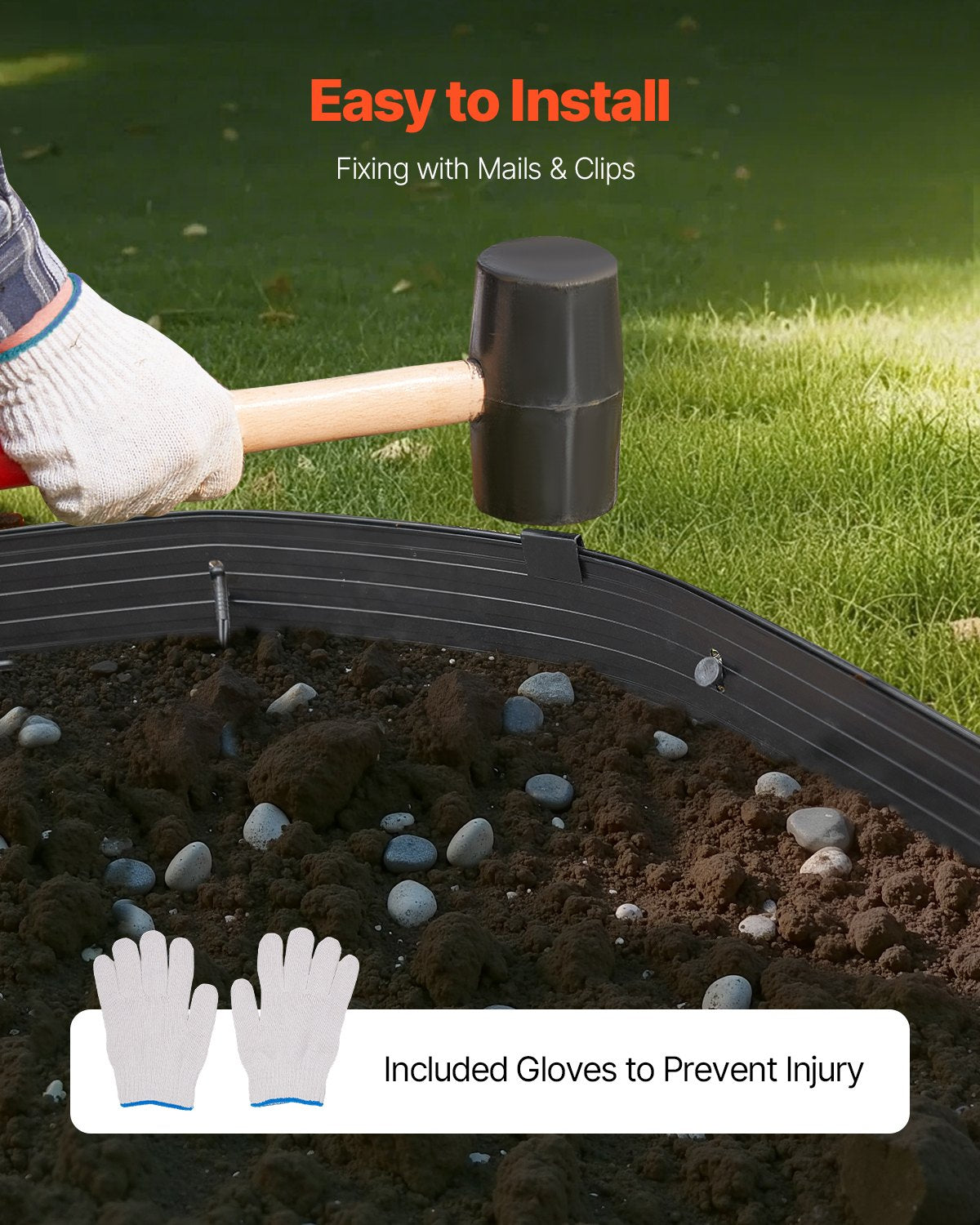 Metal Landscape Edging 8-Pack 72" Rust-Resistant Aluminum Bendable Garden Border