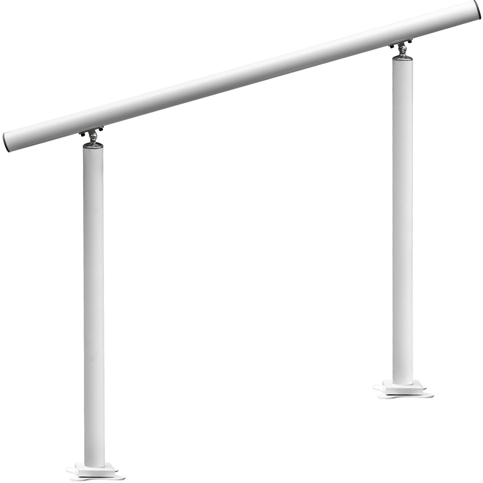 Adjustable Outdoor Handrail 3ft Stair Railing Aluminum White