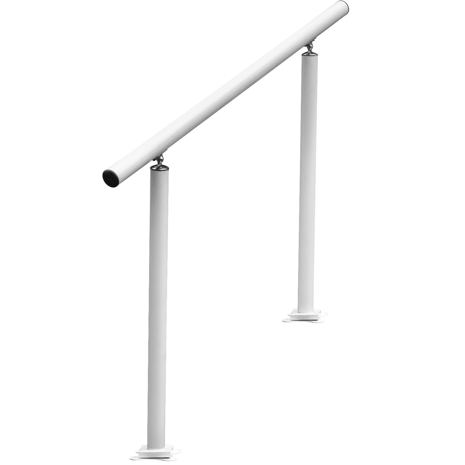Adjustable Outdoor Handrail 3ft Stair Railing Aluminum White