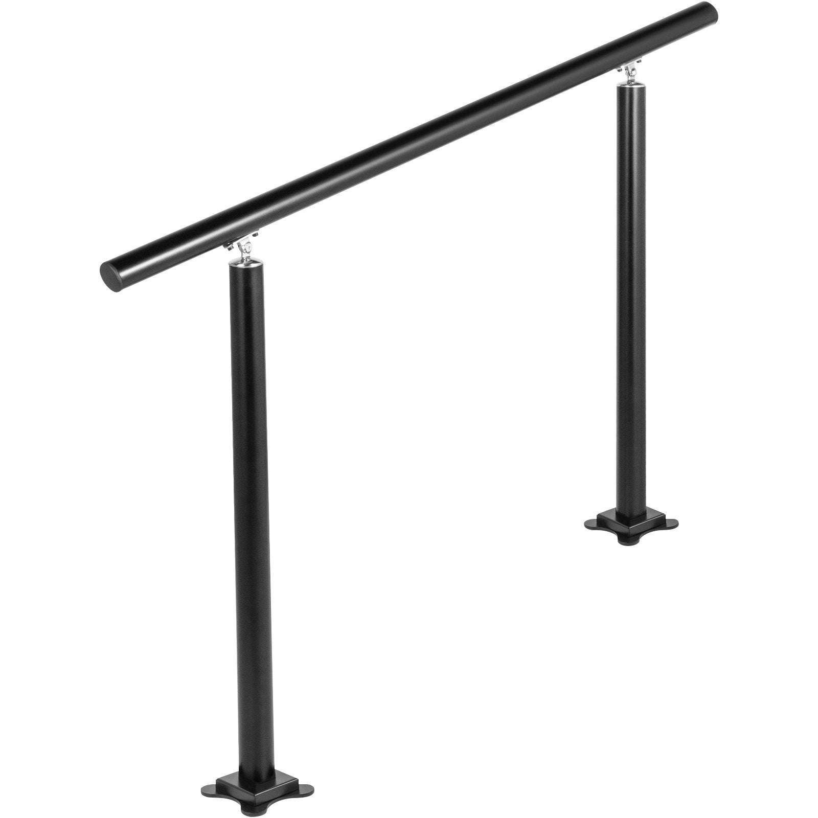 Handrail Outdoor Stairs 34 Inch Adjustable 0-60° Black Aluminum Stair Railing