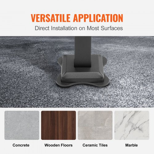 VEVOR Adjustable Outdoor Stair Aluminum Handrail 48 x 35.5 Inch Railing