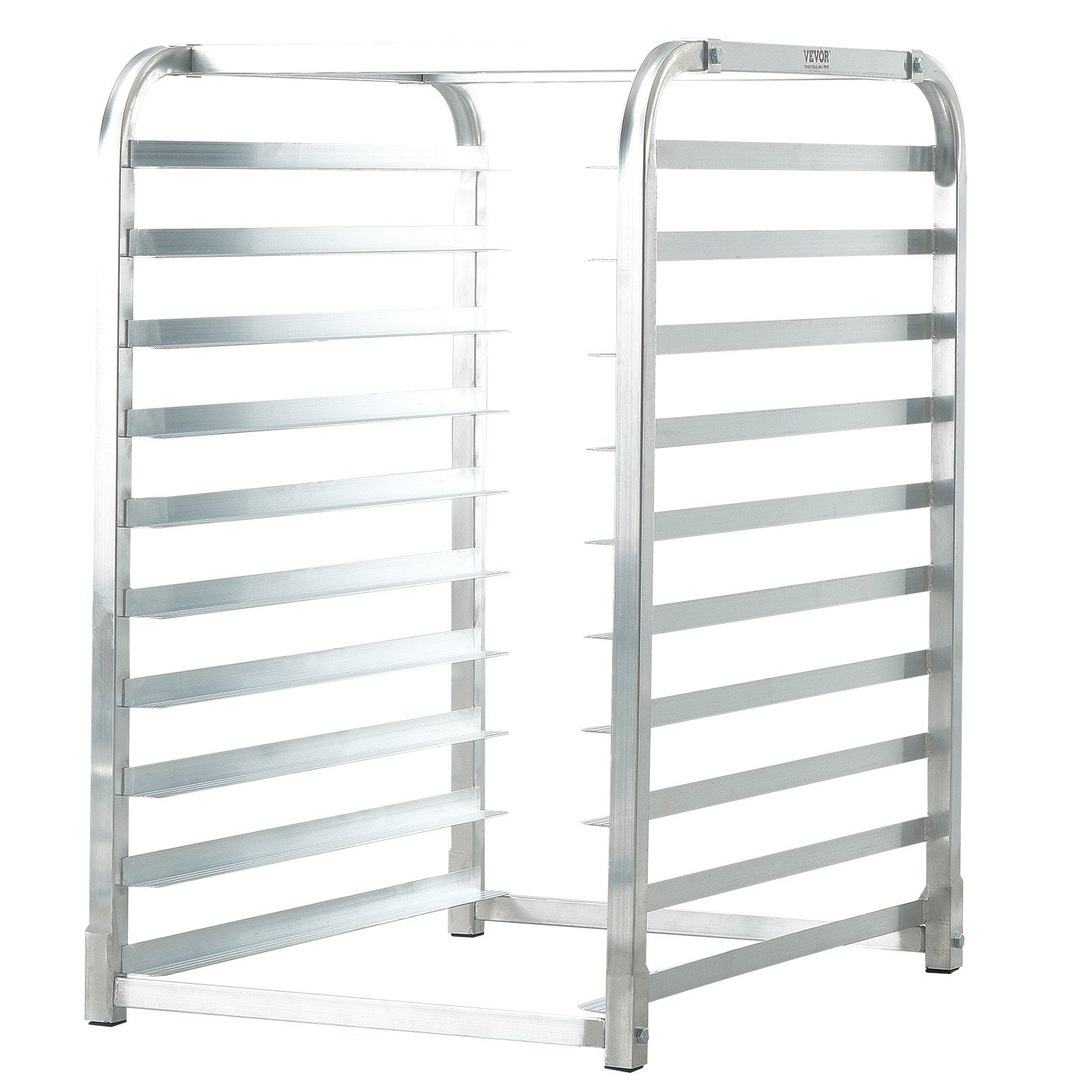 Bun Pan Rack 10Tier Aluminum Commercial Bakery Racking Trolley with Brake Wheels