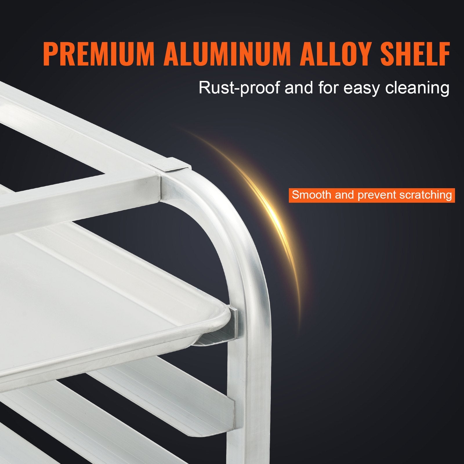 Bun Pan Rack 20Tier Aluminum Commercial Bakery Racking Trolley with Brake Wheels