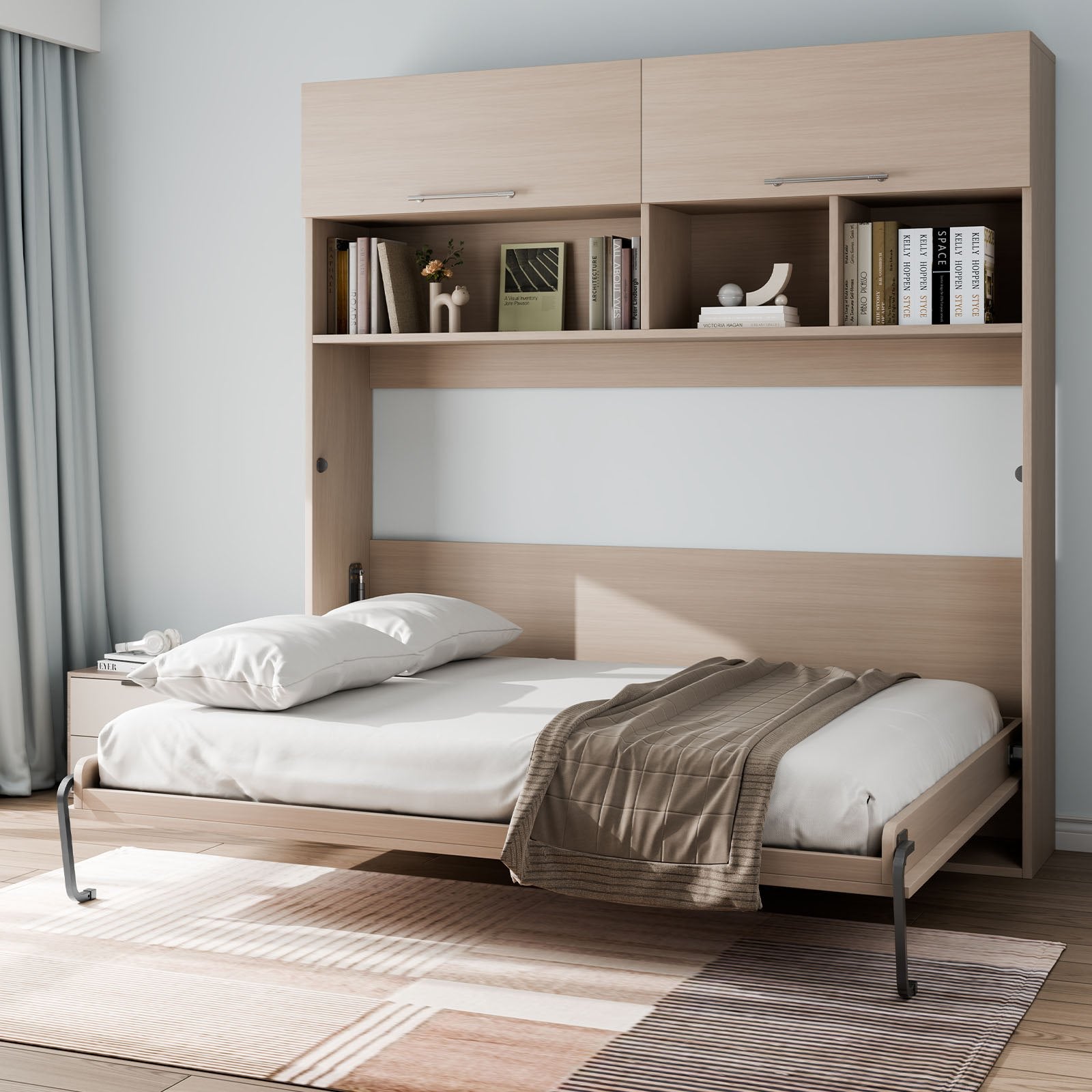 Murphy Bed Kit Full Size DIY Wall Bed Hardware Pneumatic Heavy Duty Support