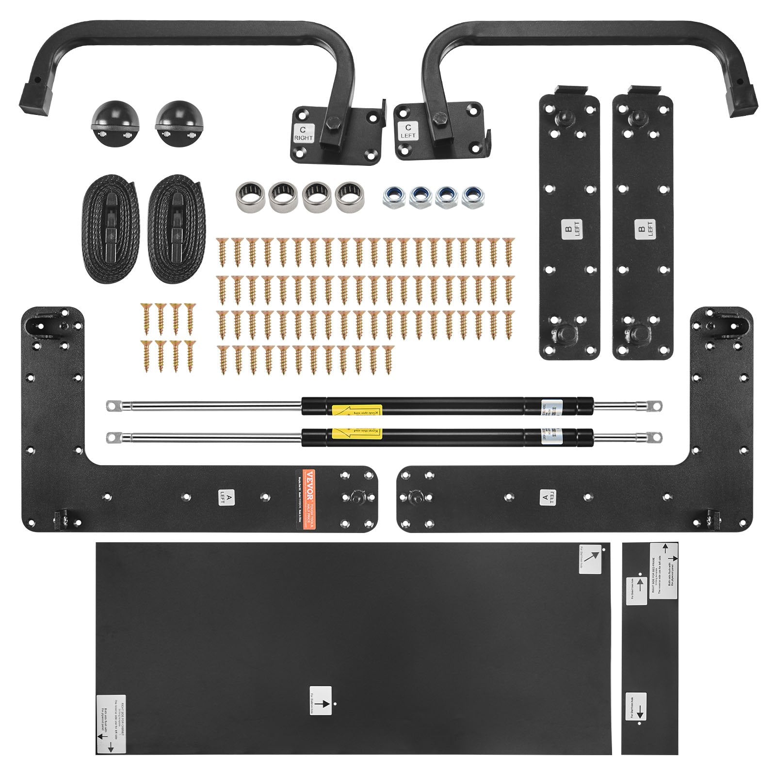 Murphy Bed Kit Full Size DIY Wall Bed Hardware Pneumatic Heavy Duty Support
