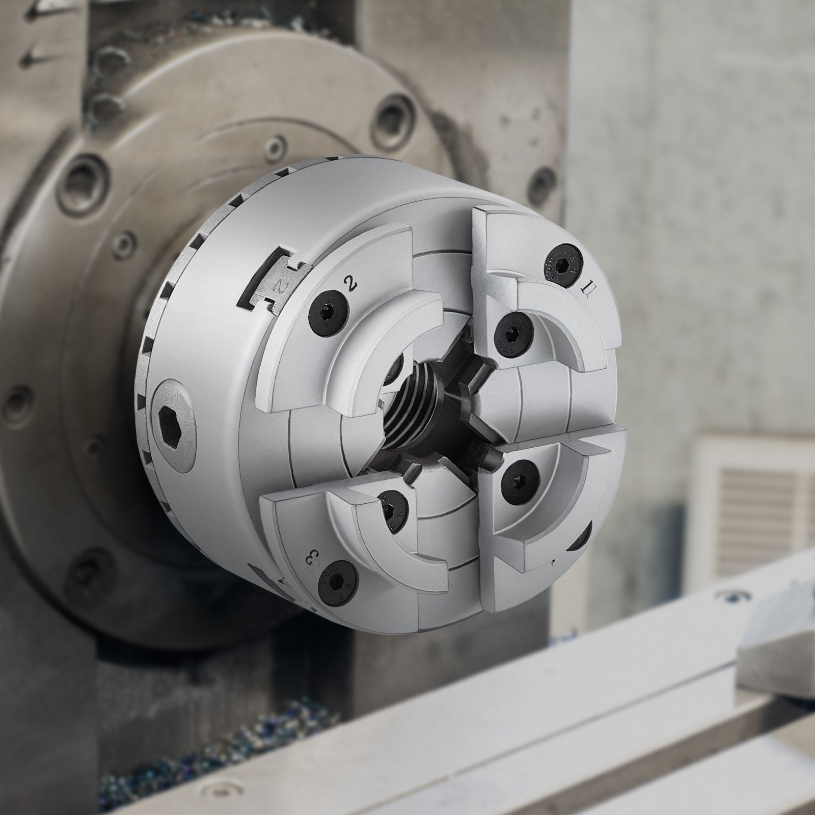 KP2-3/4 Lathe Chuck 4-Jaw 70mm Metal SelfCentering for Lathe Precision Machining