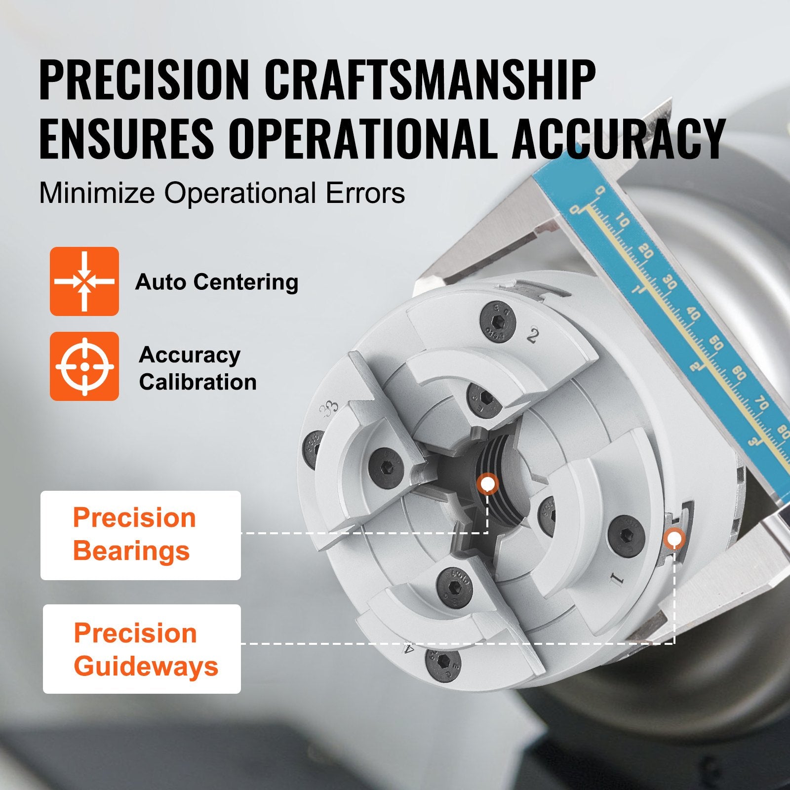 KP96 Lathe Chuck 4-Jaw 96mm Metal Self-Centering for Lathe Precision Machining