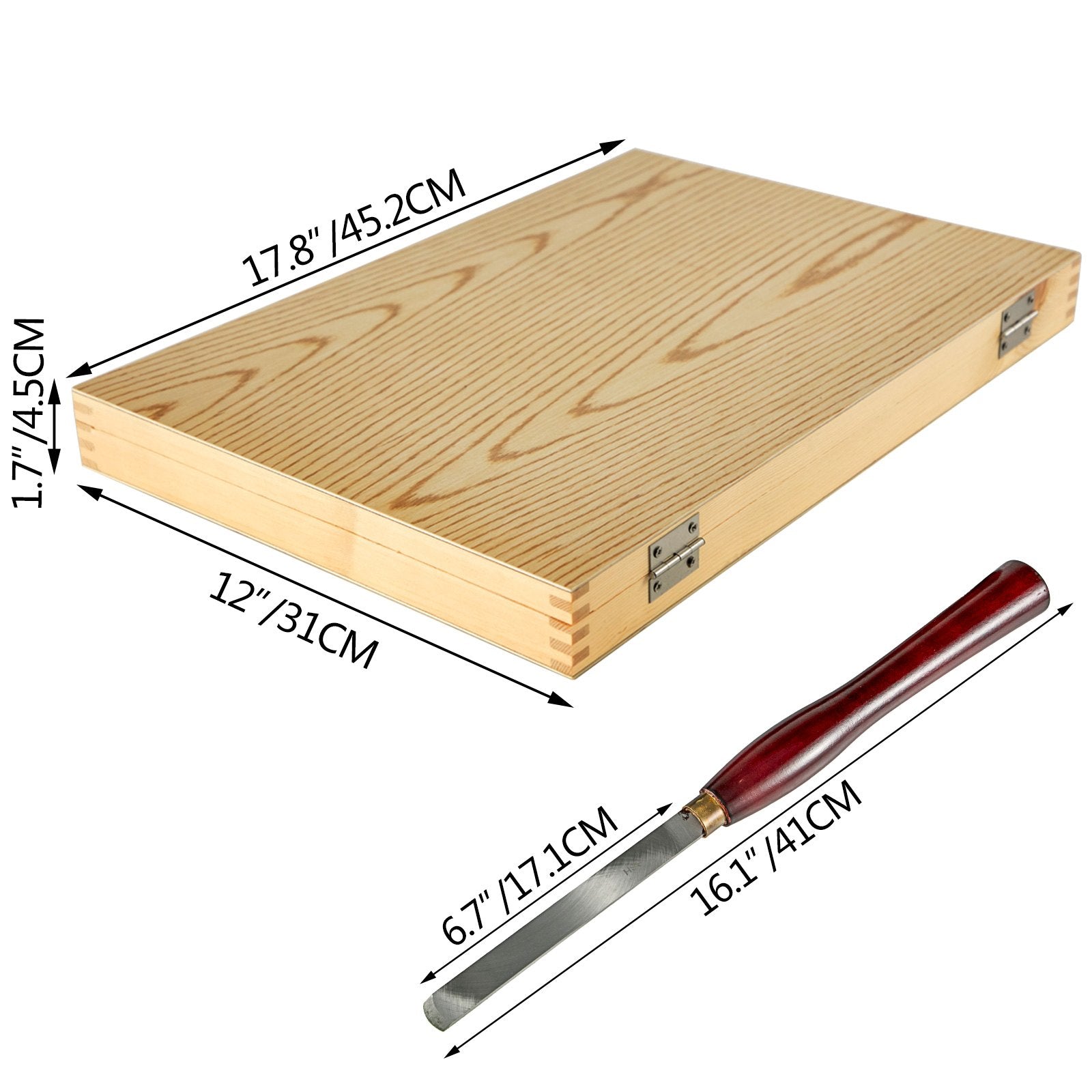Woodworking Lathe Chisel Set 8 Piece HSS Steel Wood Turning Tools Red