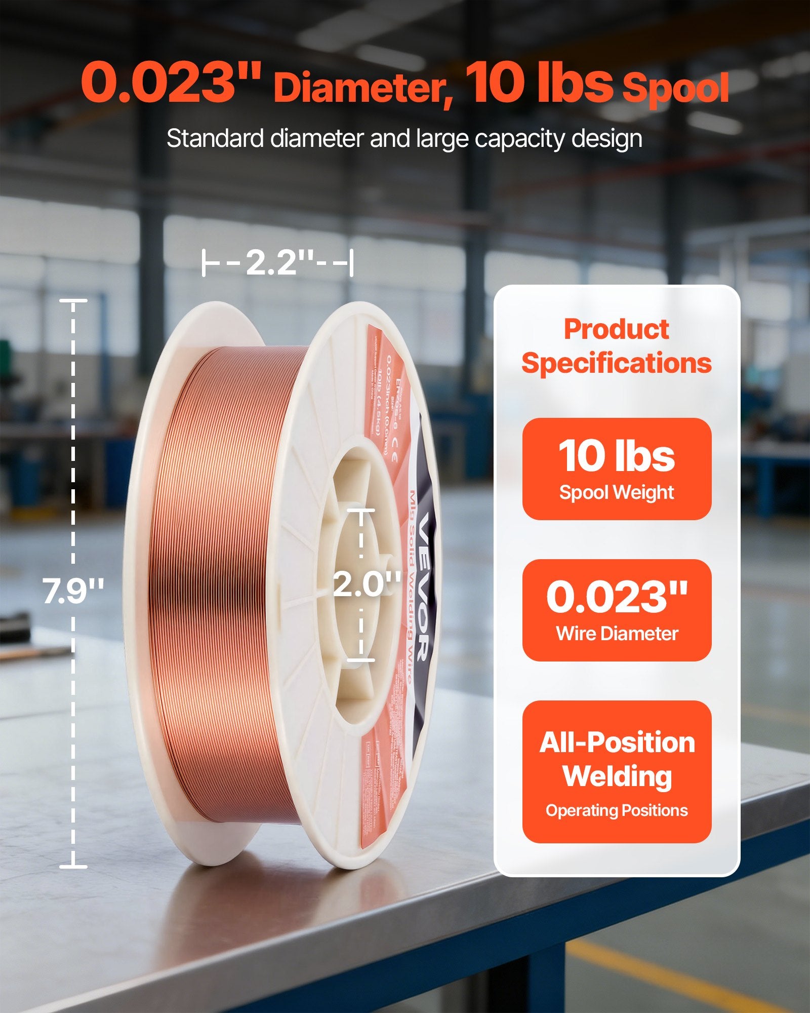 ER70S-6 Solid MIG Welding Wire 0.6mm 4.5kg Mild Steel Low Spatter