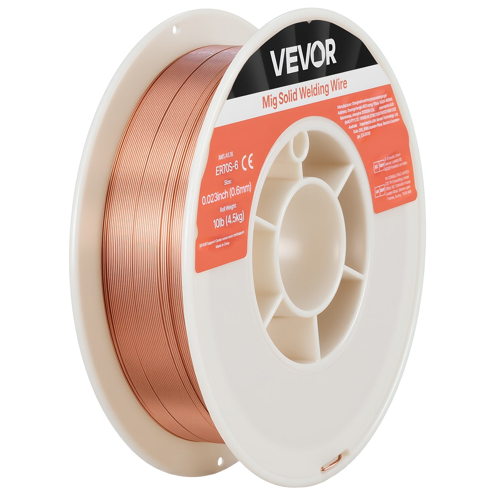 ER70S-6 Solid MIG Welding Wire 0.6mm 4.5kg Mild Steel Low Spatter