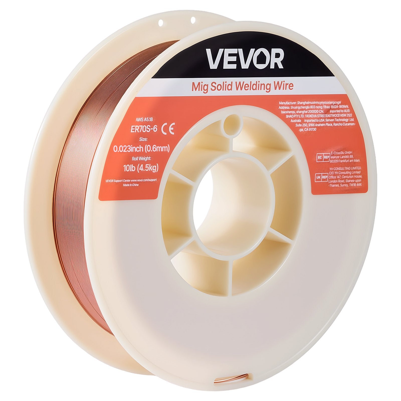 ER70S-6 Solid MIG Welding Wire 0.6mm 4.5kg Mild Steel Low Spatter