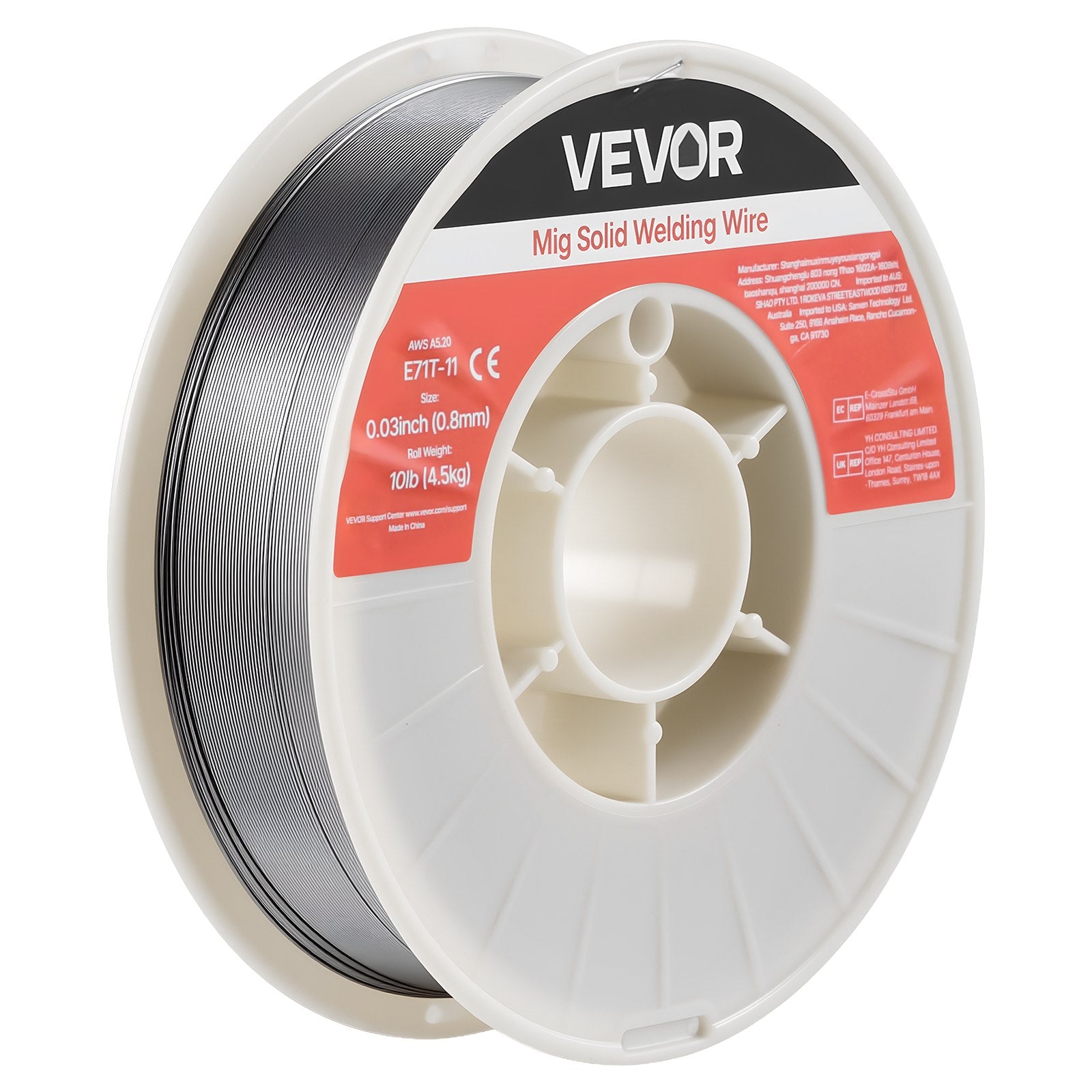 E71T-11 Flux Core MIG Welding Wire 0.8mm 4.5kg Gasless Mild Steel