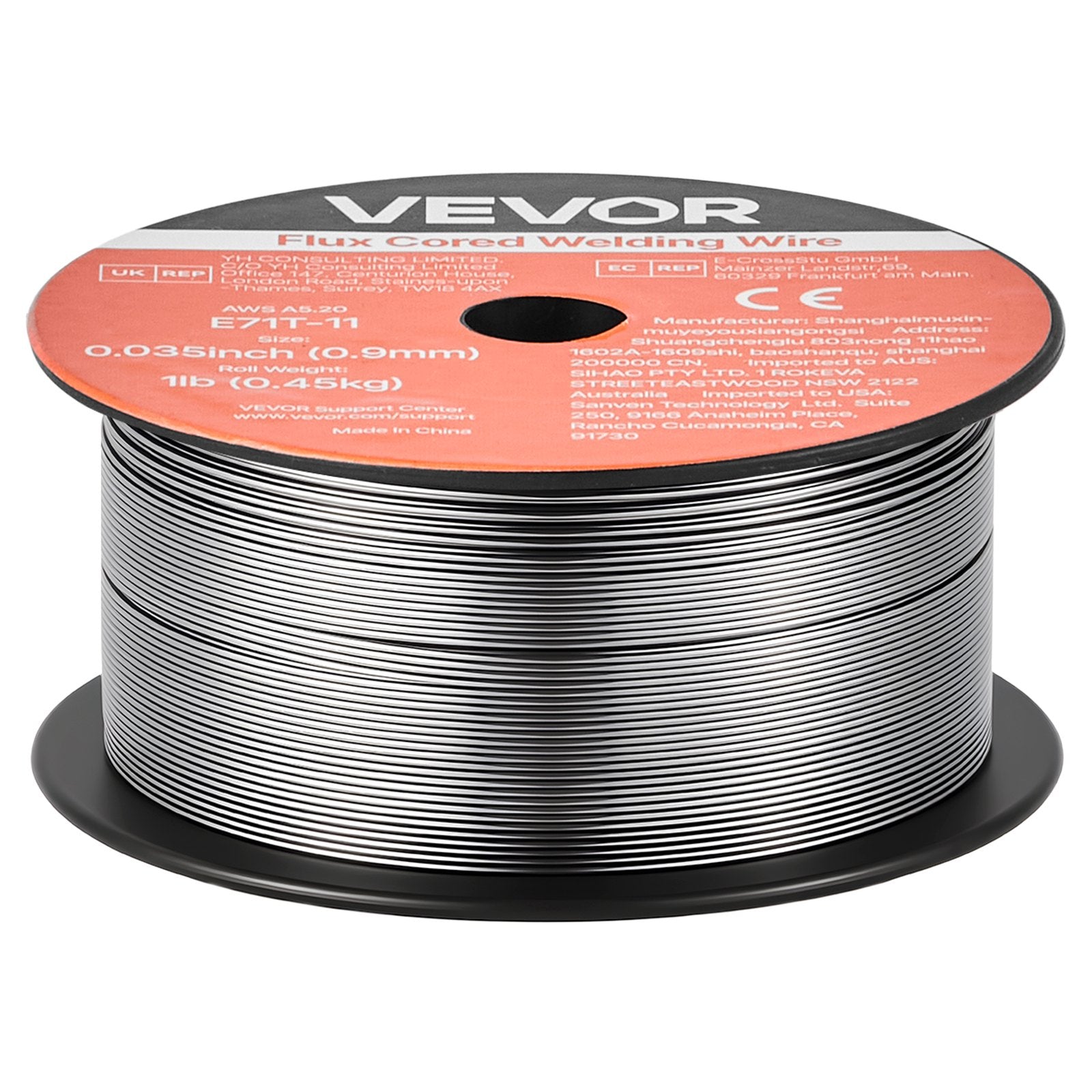 E71T-11 Flux Core MIG Welding Wire 0.9mm 0.45kg Gasless (2 Rolls)