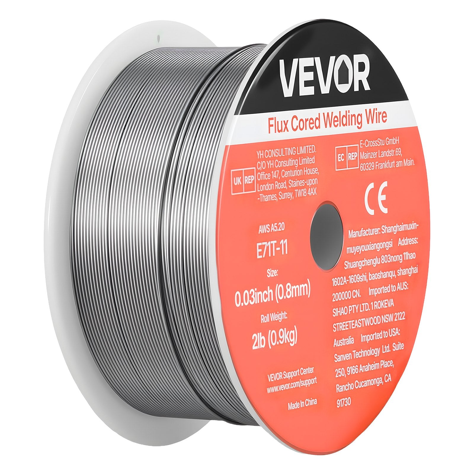E71T-11 Flux Core MIG Welding Wire 0.8mm 0.9kg Gasless Mild Steel