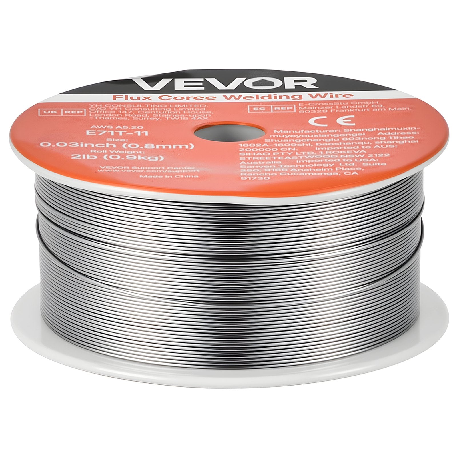 E71T-11 Flux Core MIG Welding Wire 0.8mm 0.9kg Gasless Mild Steel