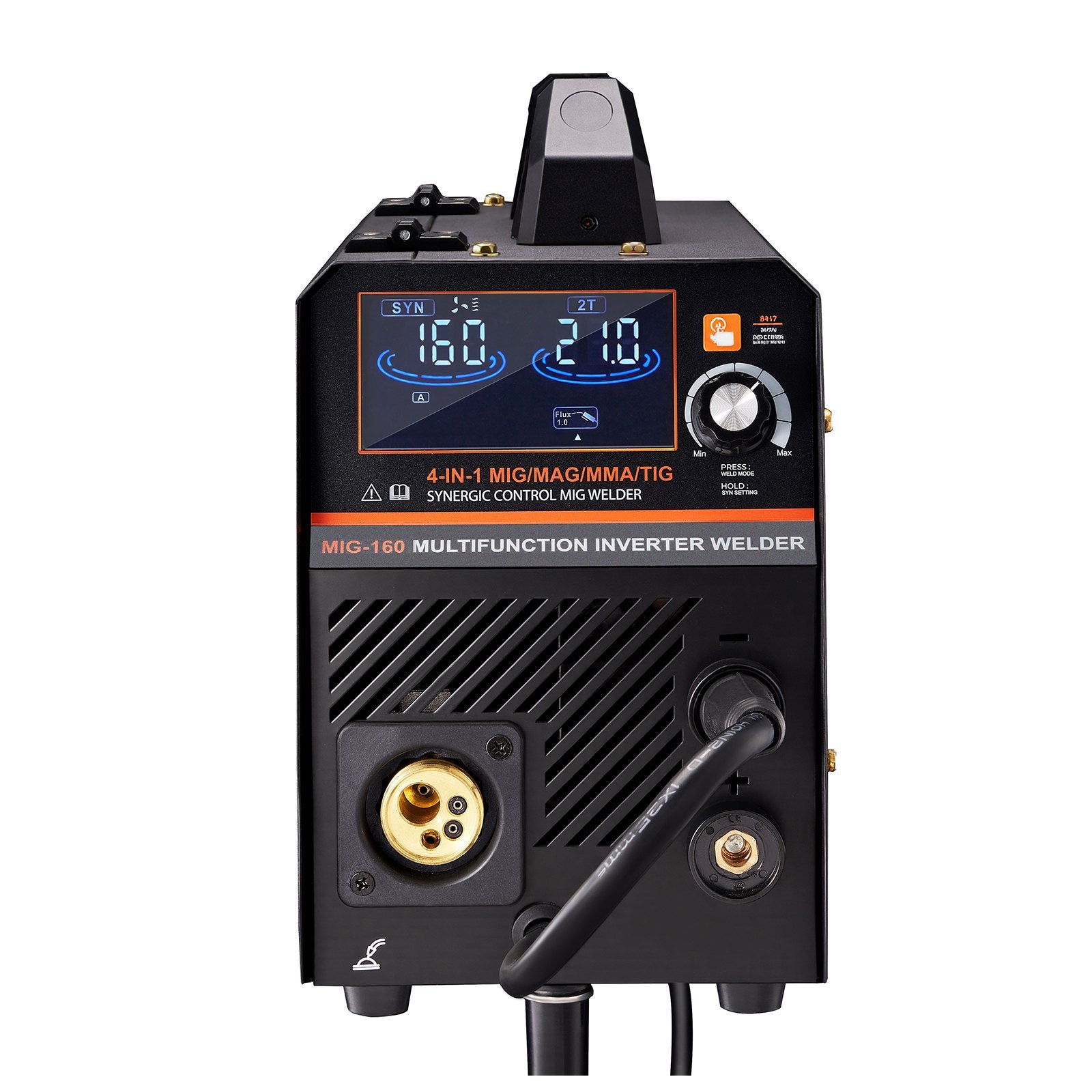 160A 4-in-1 MIG Welder Multi-Process Synergic IGBT Inverter with LCD Display