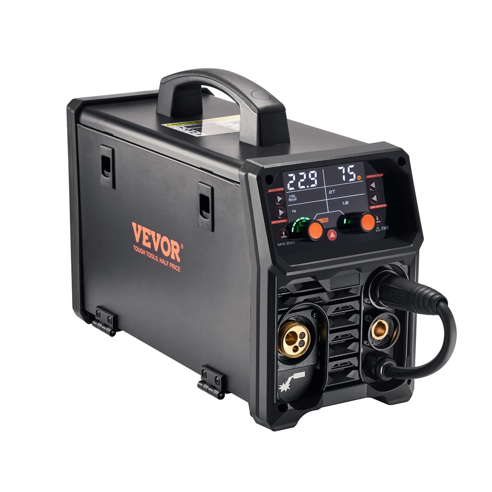 200A 4-in-1 MIG Welder Synergic Gas MIG/Flux Core/Stick/Lift TIG IGBT Inverter