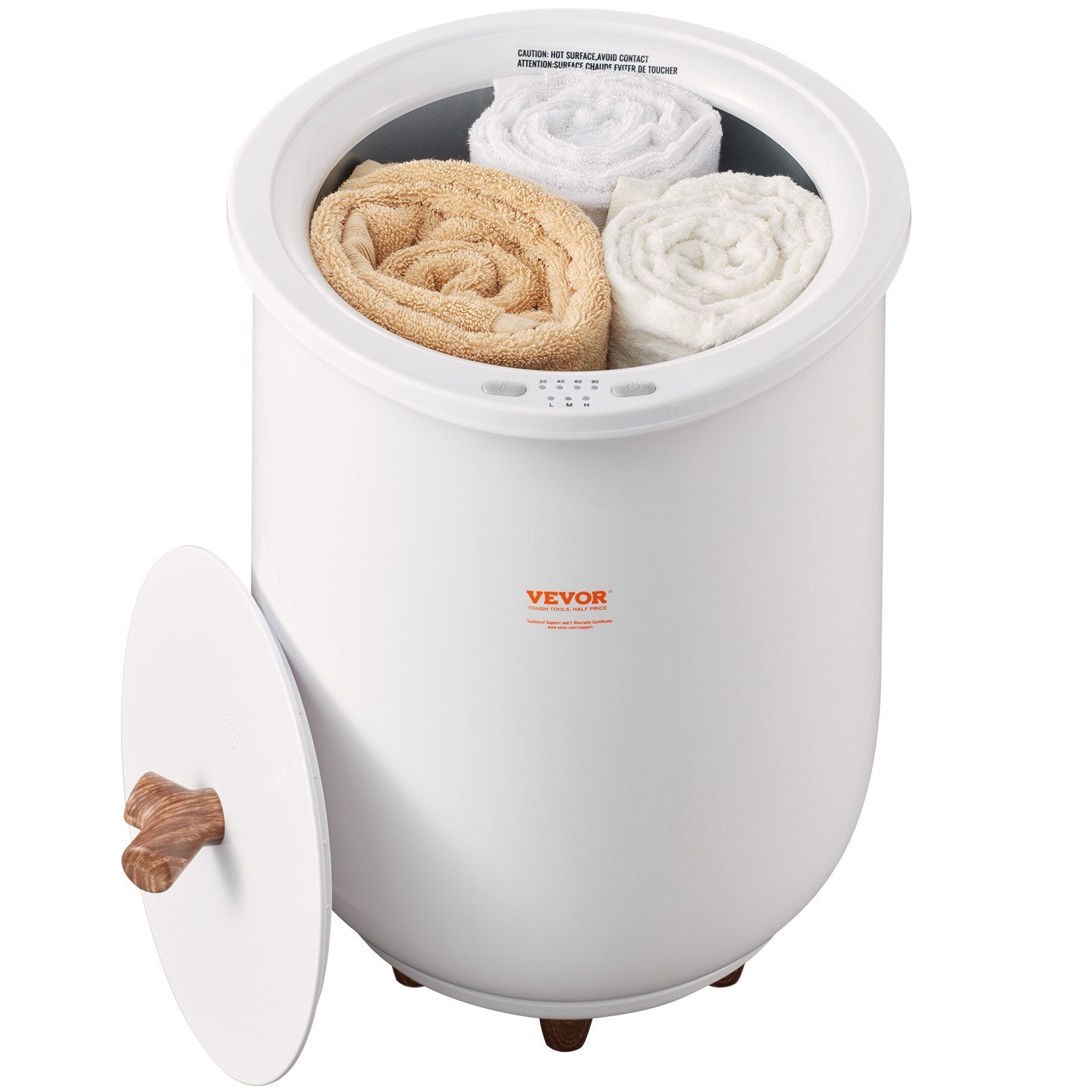 Towel Warmers for Bathroom Auto Shut Off Bucket Fits Up to 3 Oversized Towels